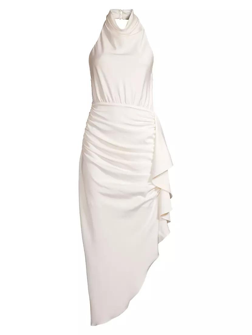 Esilda Asymmetric Ruffle Midi-Dress Product Image