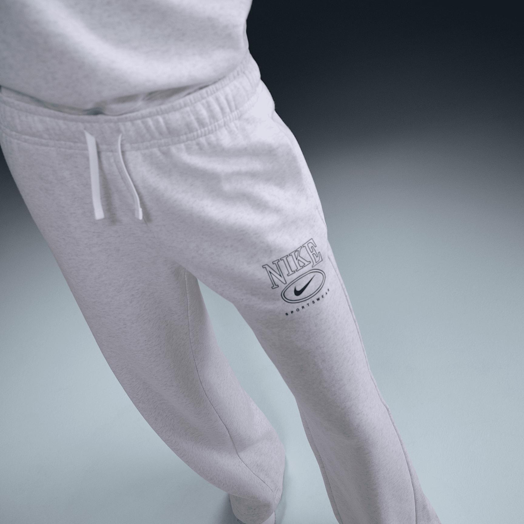 Womens Nike Sportswear Club Fleece Mid-Rise Wide-Leg Graphic Pants Product Image