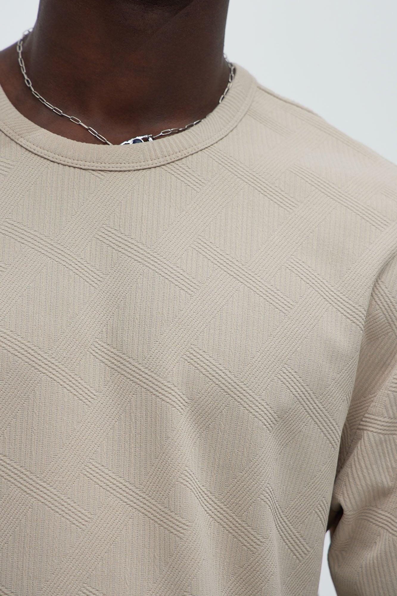 Benji Textured Relaxed Tee - Taupe Product Image
