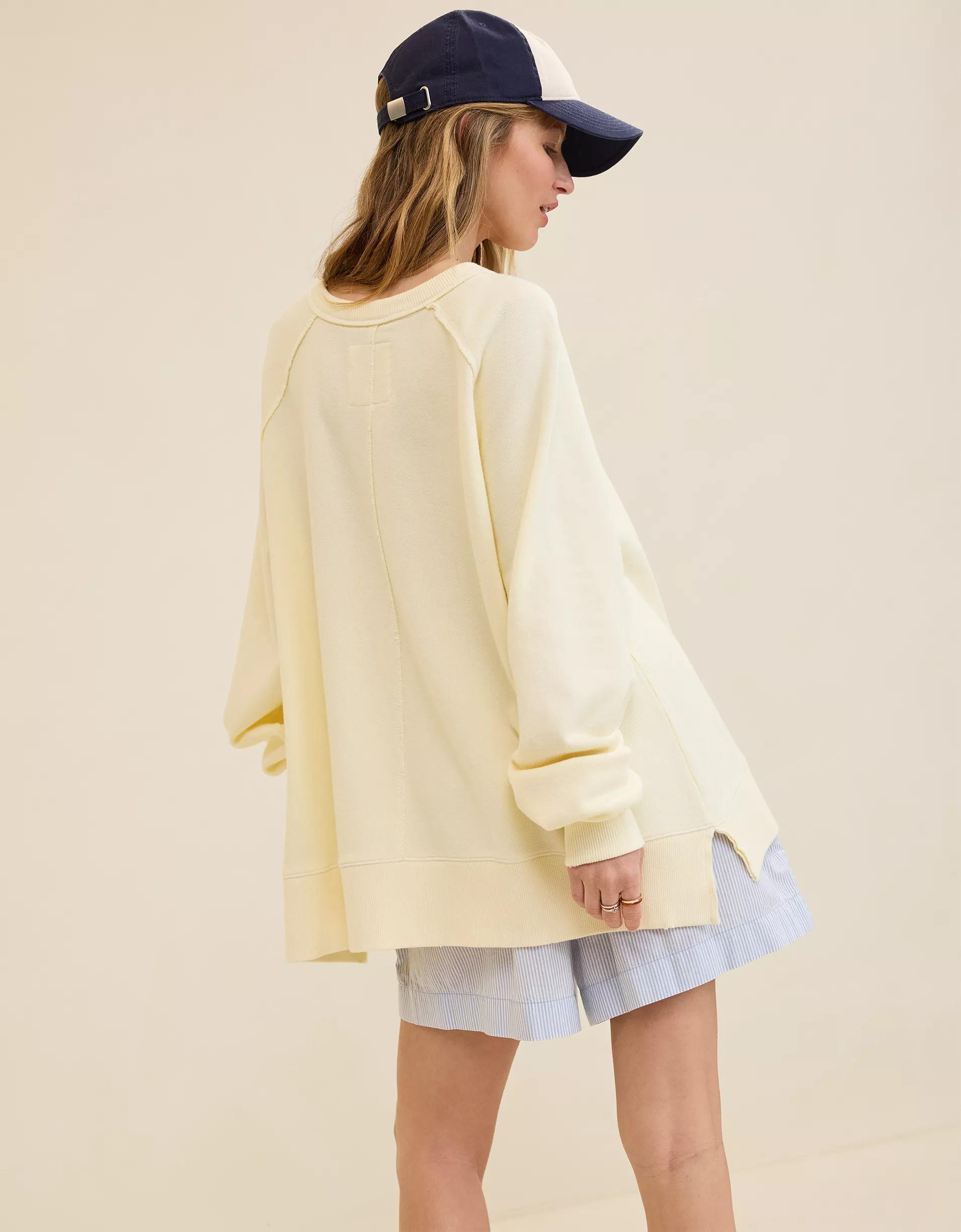 Aerie East West Crew Sweatshirt Product Image