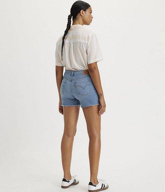 Levi's® 312 Mid Rise Mid Length Distressed Denim Shorts Product Image