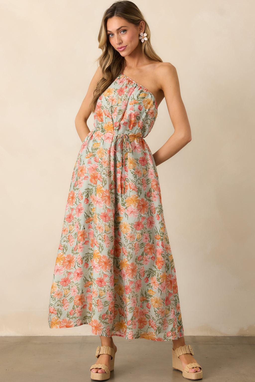 MINKPINK Lorelei Coral Maxi Dress Product Image