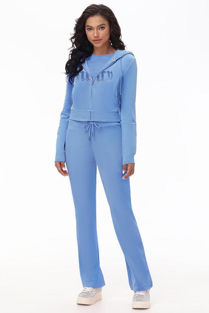 Ombre Big Bling Velour Track Pants Product Image