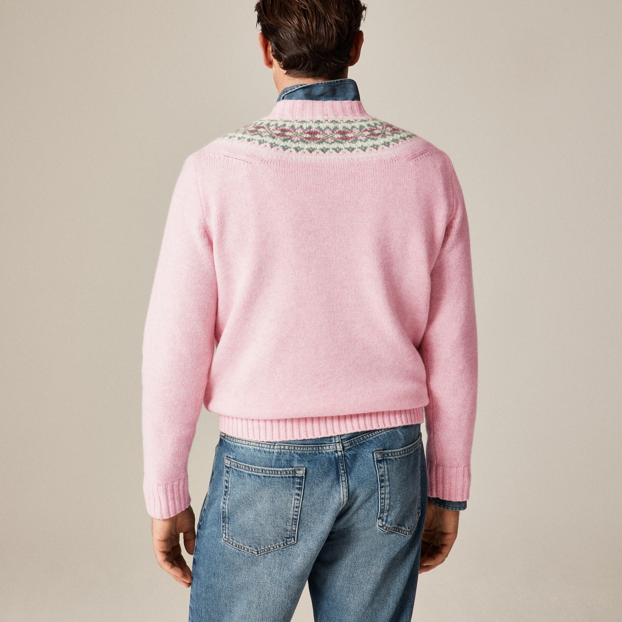 Fair Isle–yoked sweater in wool Product Image