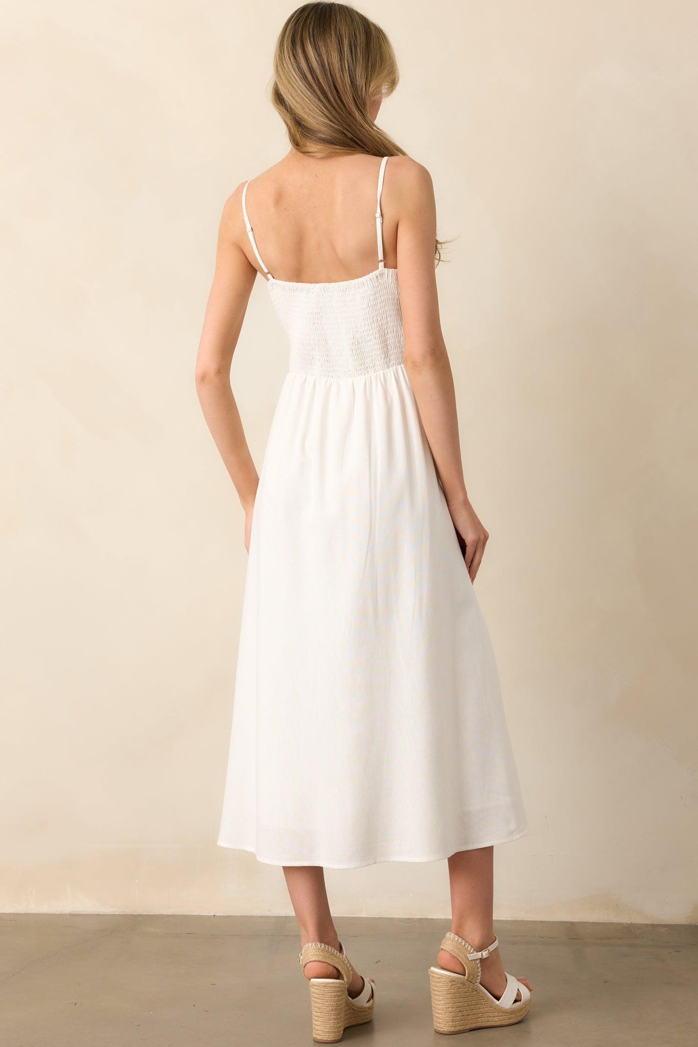 Tailor Made For You Ivory Button Front Maxi Dress Product Image