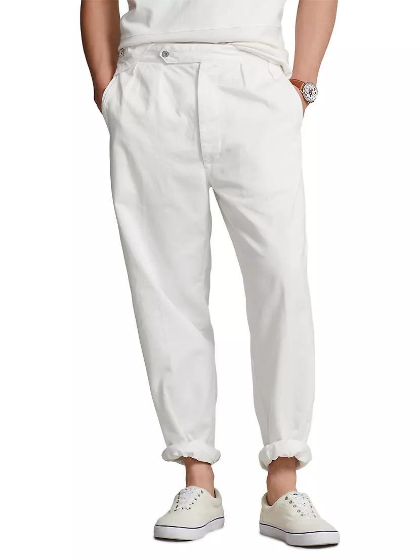 Relaxed-Fit Pleated Twill Pants Product Image