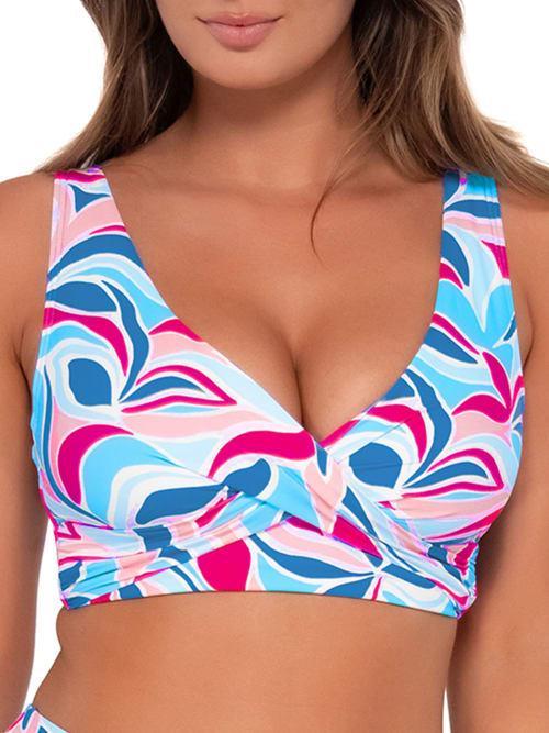 Printed Elsie Underwire Wrap Bikini Top Product Image