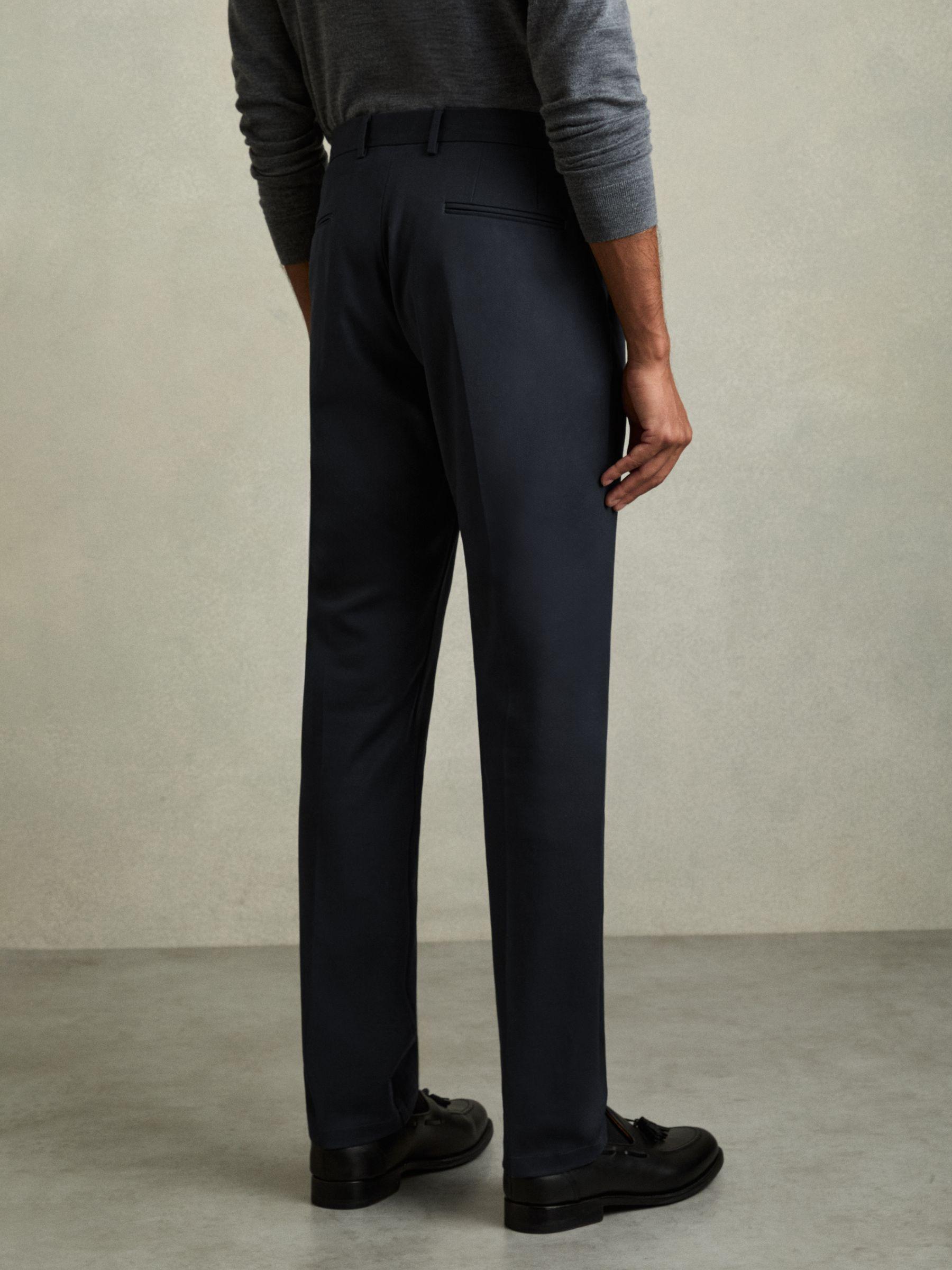 Slim Fit Cotton Blend Chinos in Steel Blue Product Image