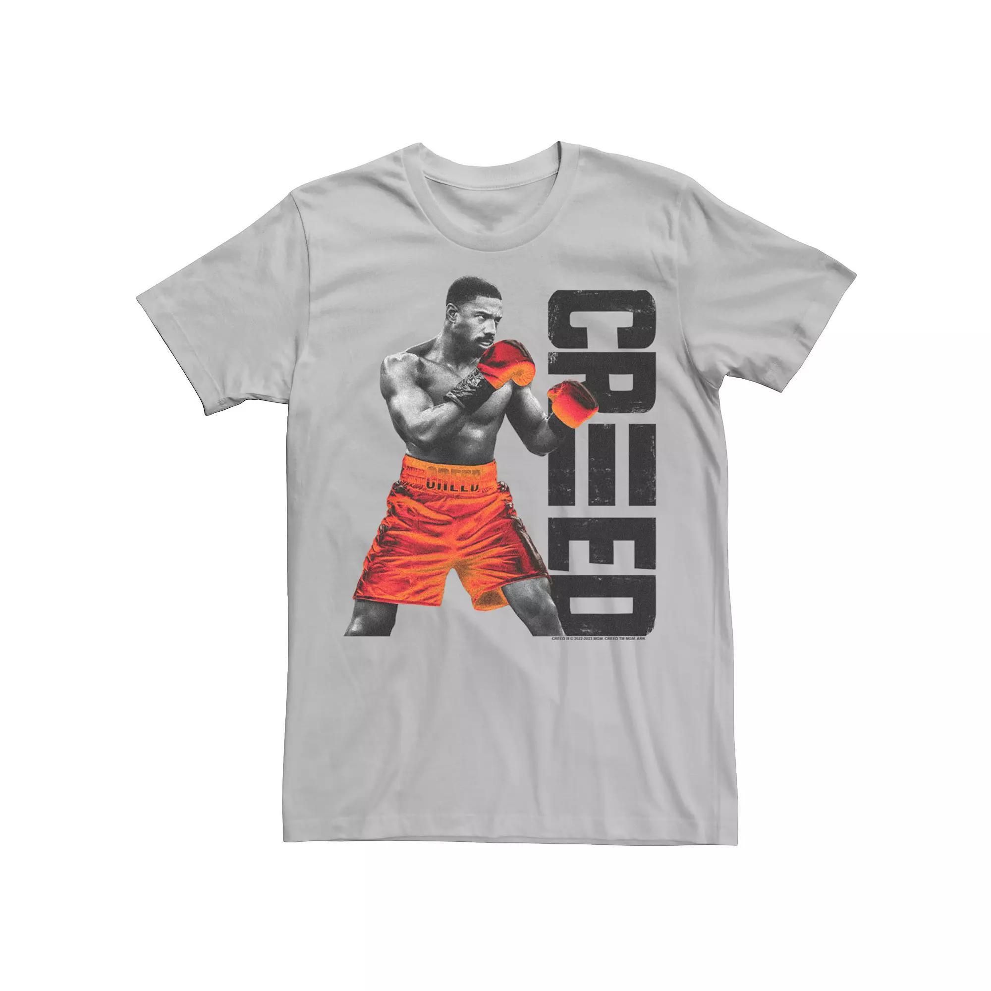 Men's Creed III Fighter Stance Bright Shorts And Gloves Graphic Tee,  Product Image