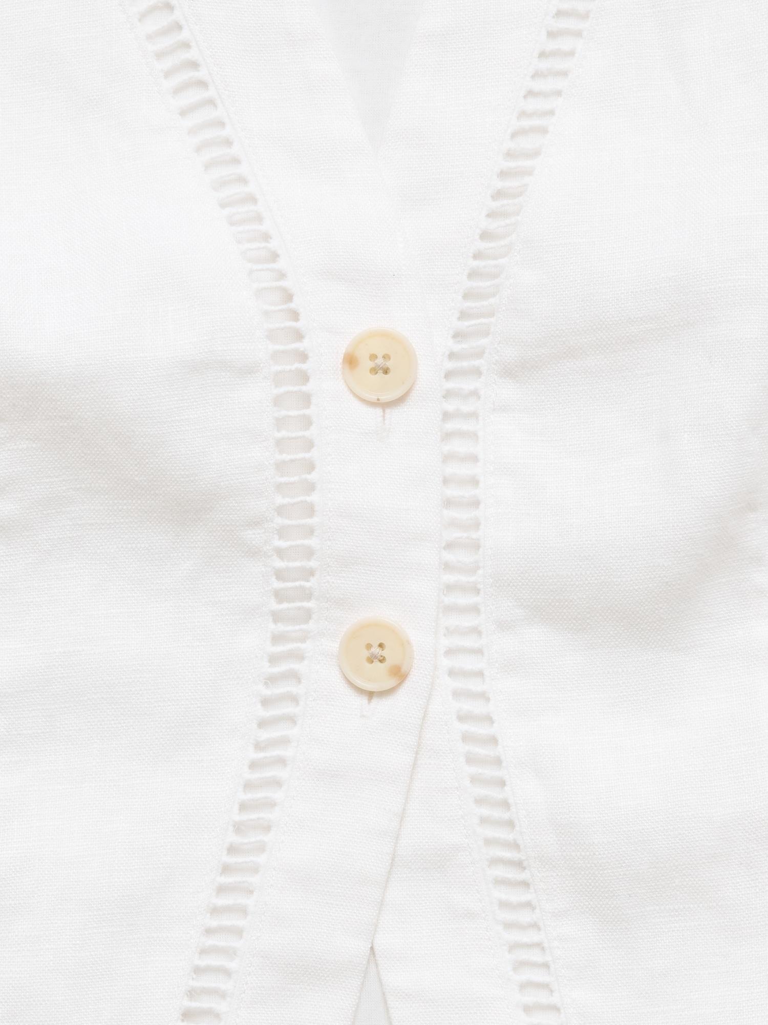 Lace-Trim Linen Vest Product Image