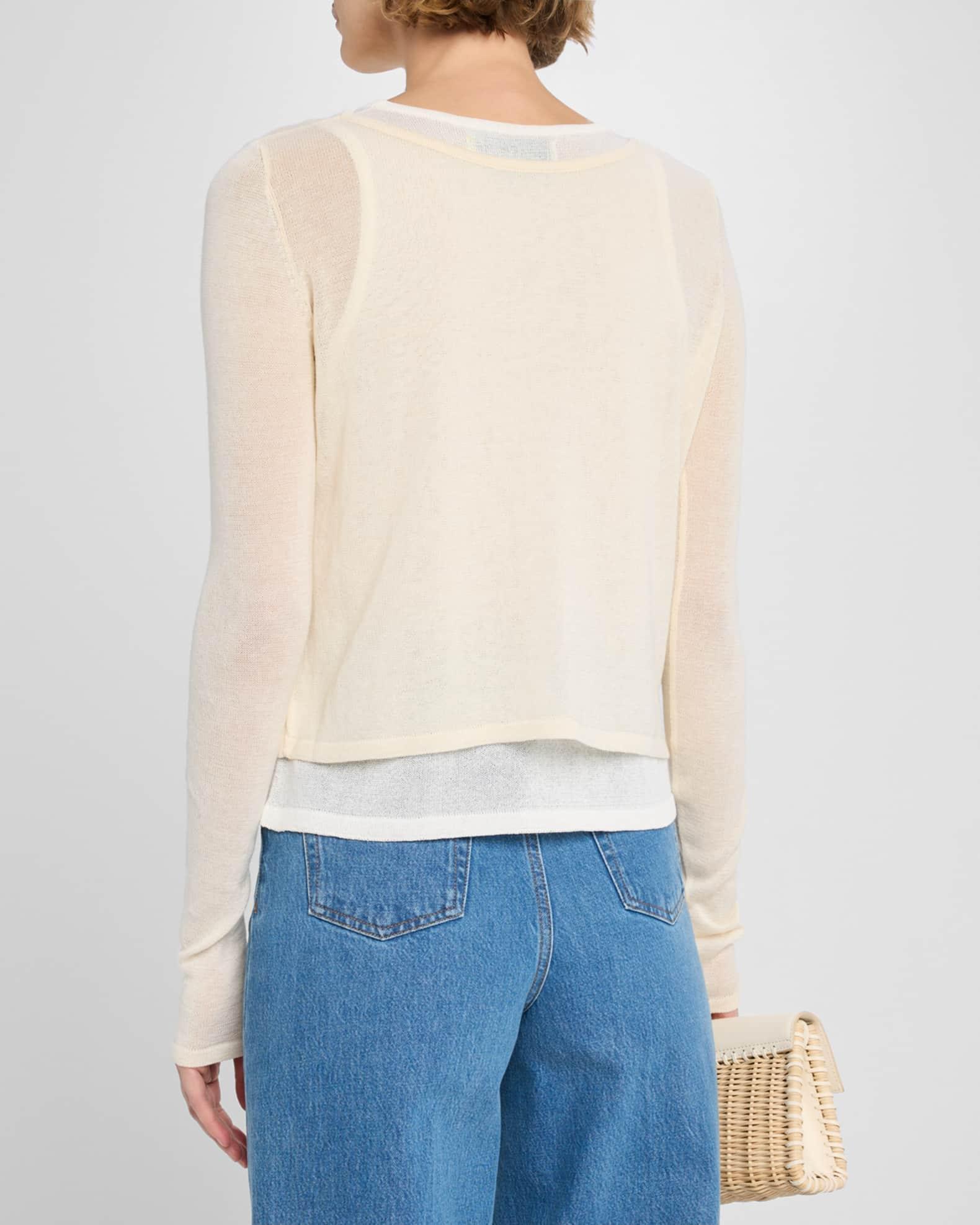 Layered Wide-Neck Knit Top Product Image