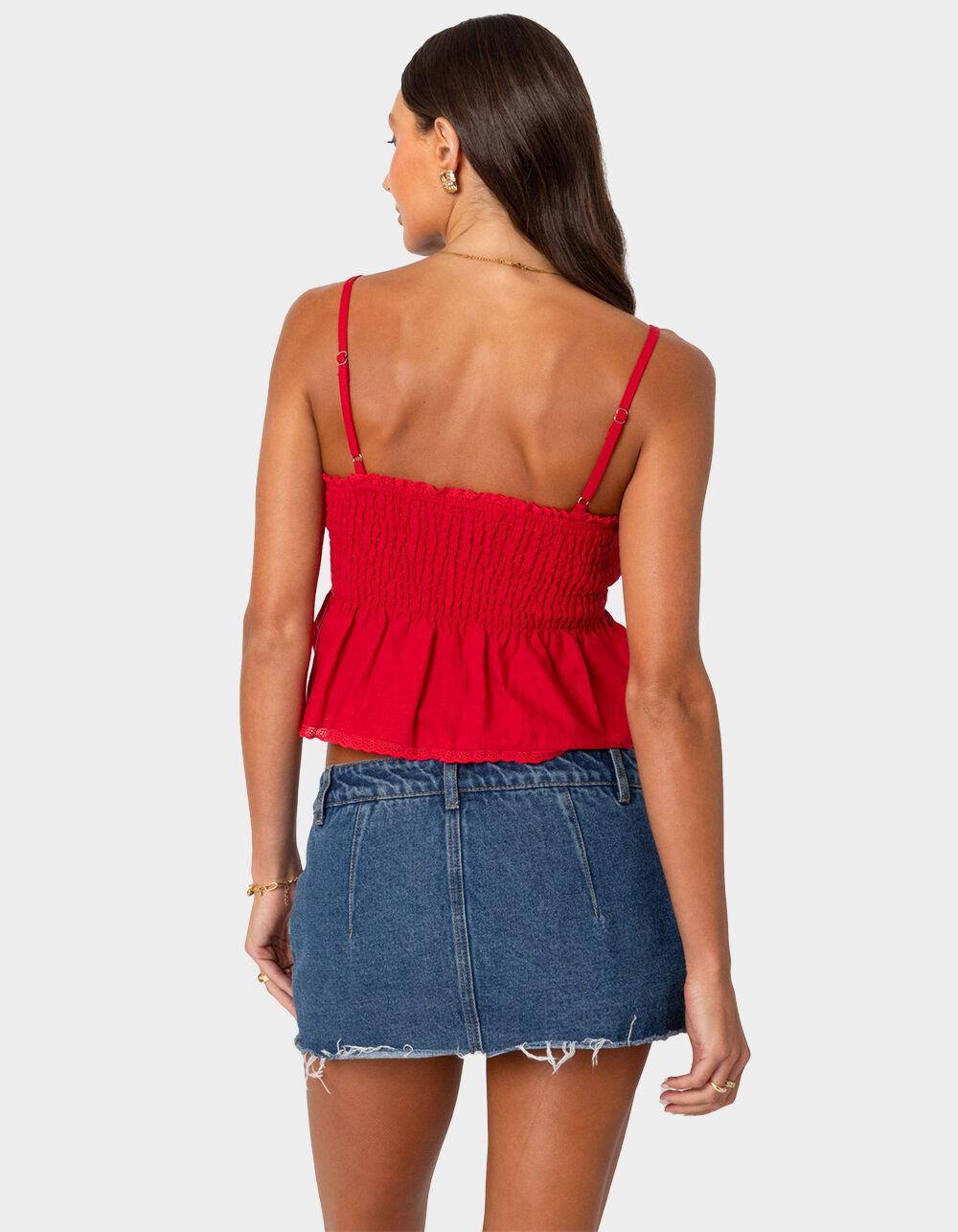 EDIKTED Millie Scrunch Tank Top Product Image