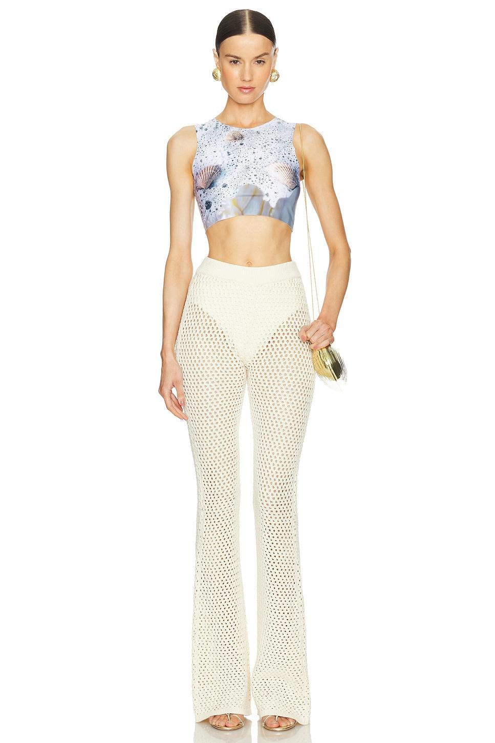 Sea Foam Crop Top Di Petsa Product Image