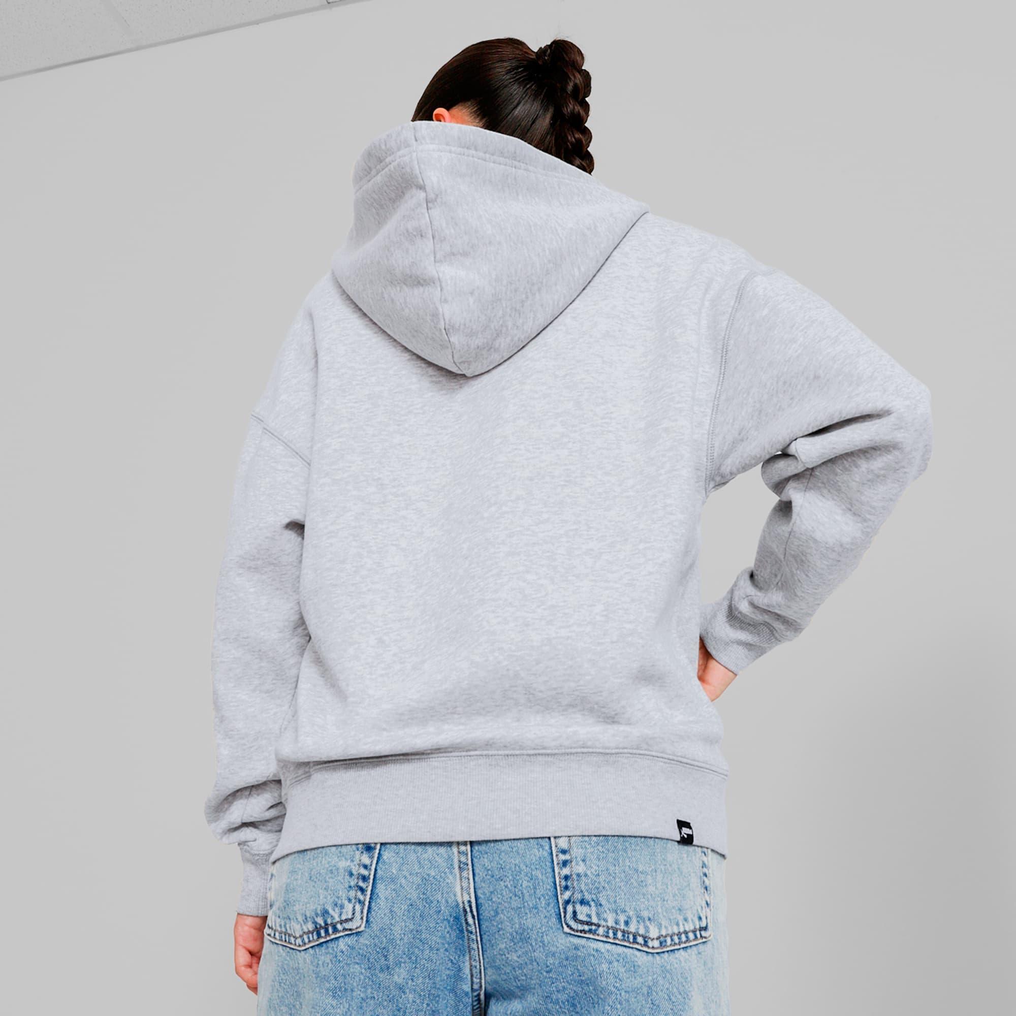 Suede Logo Women's Full-Zip Hoodie Product Image