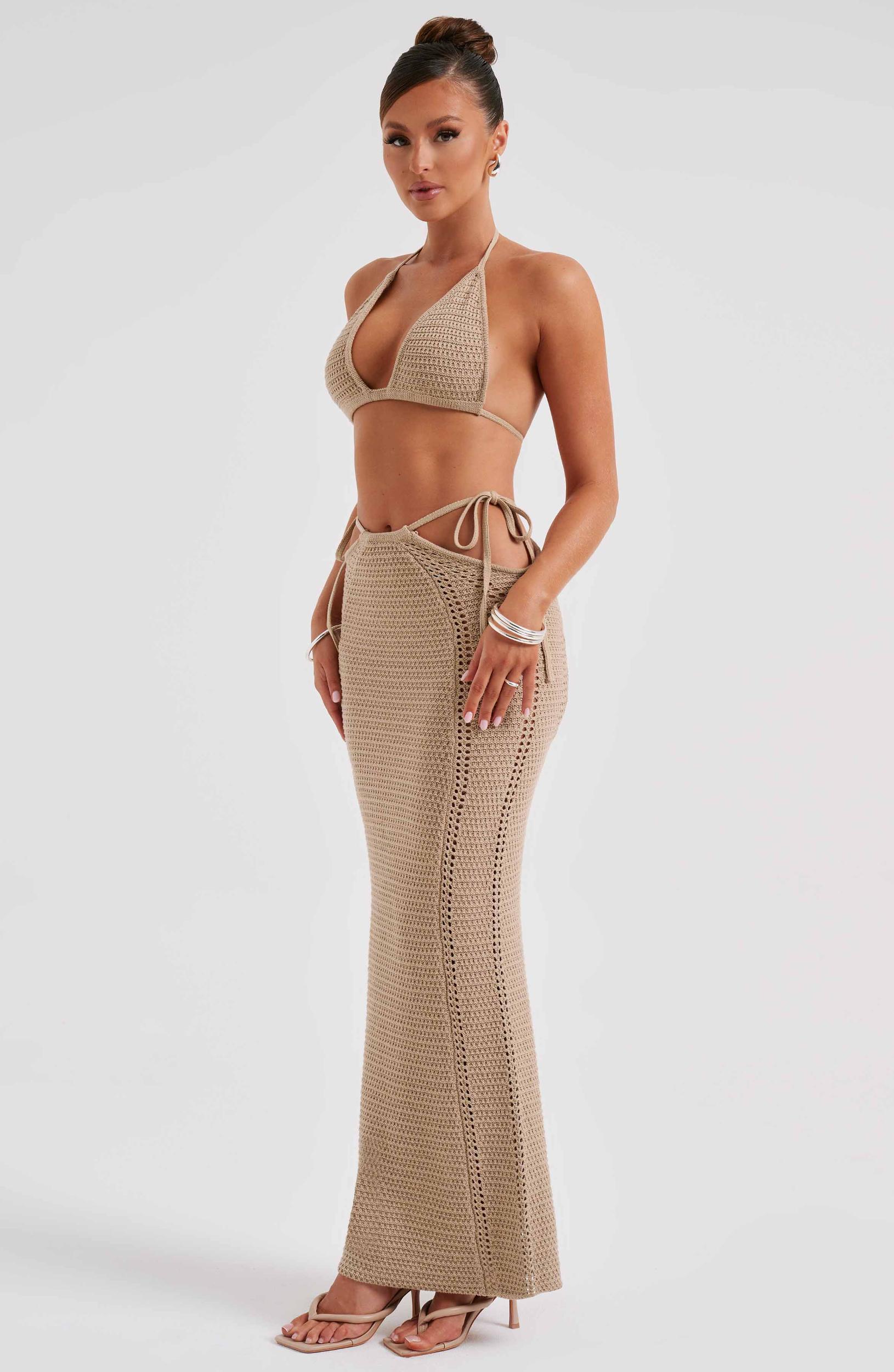 Jia Maxi Skirt - Beige Product Image