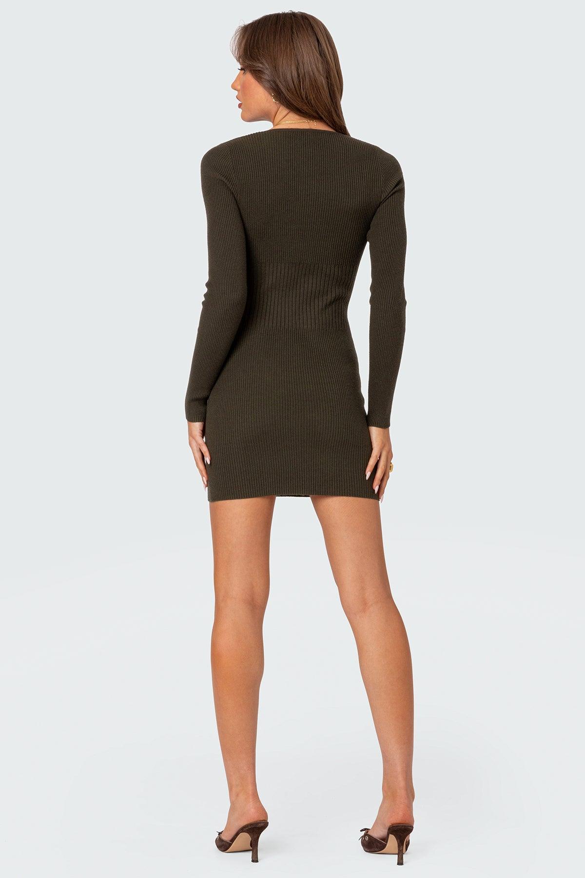 Amber Knit Mini Dress Product Image