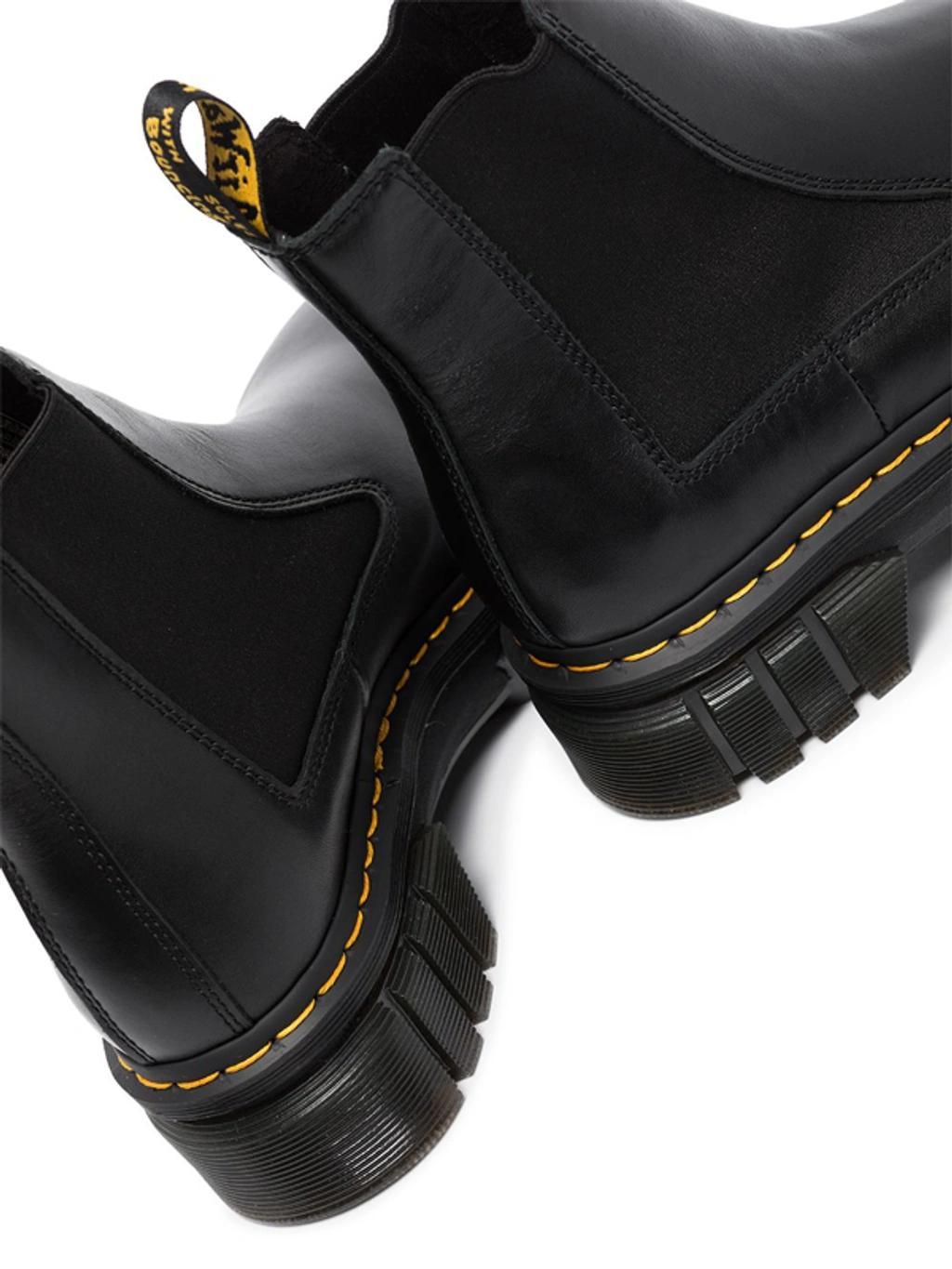 DR. MARTENS' Audrick Leather Platform Chelsea Boots In Nero Product Image