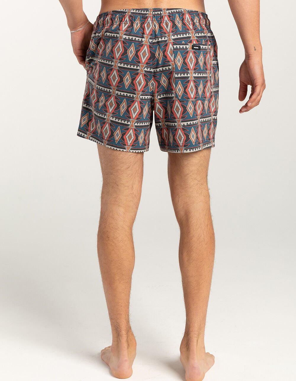 RSQ Mens Geo Stripe 5" Swim Shorts Product Image