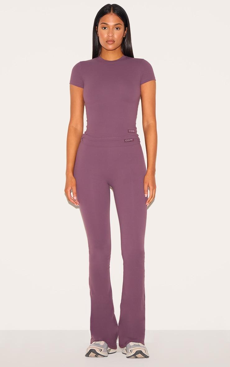 Tall Eggplant Core Collection Tab Snatched Sculpt Foldover Pants Product Image