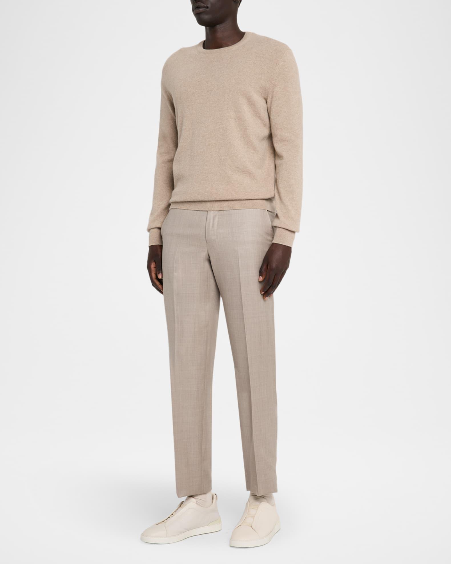 Men's Cavalry Twill Sharkskin Flat-Front Trousers Product Image