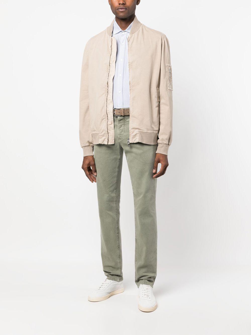 BRUNELLO CUCINELLI Zip-up Bomber Jacket In Neutrals Product Image