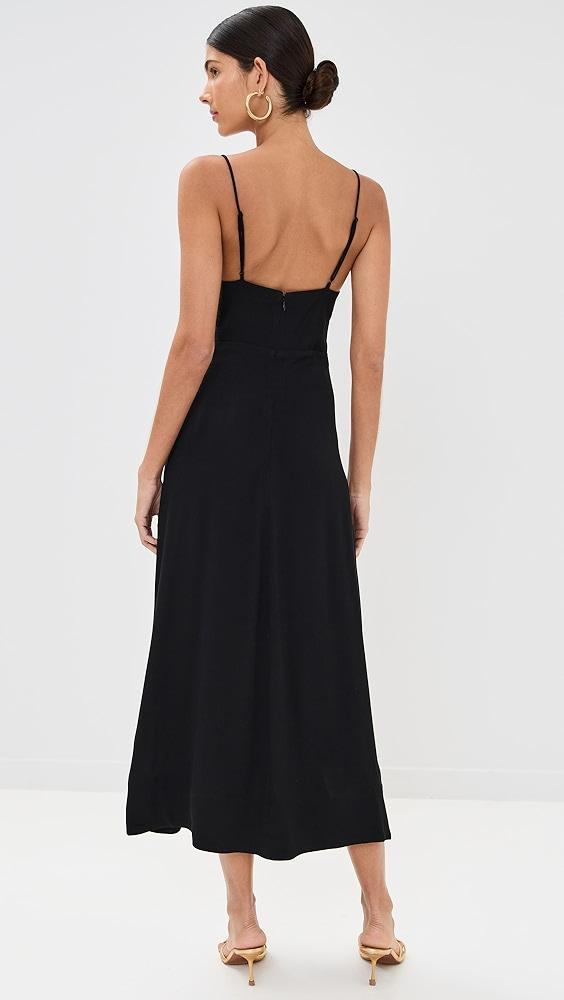 FARM Rio Black Flowered Bust Midi Dress | Shopbop Product Image