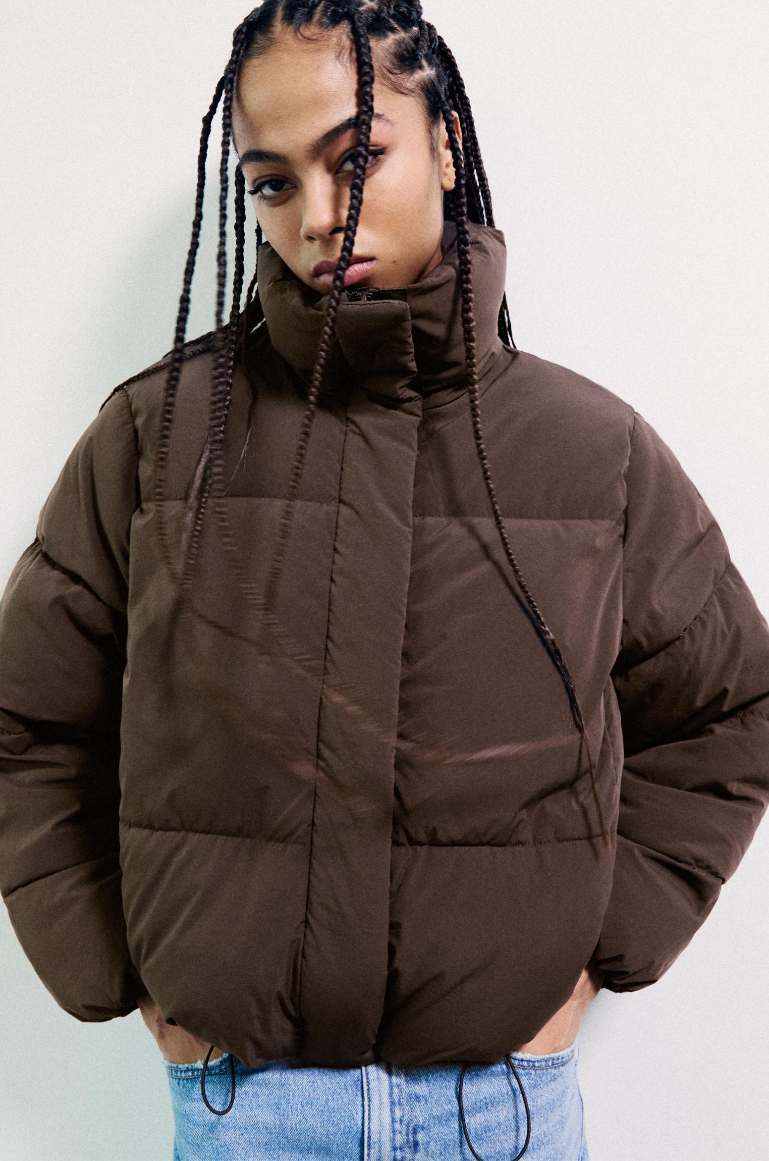Puffer jacket with a high neck Product Image