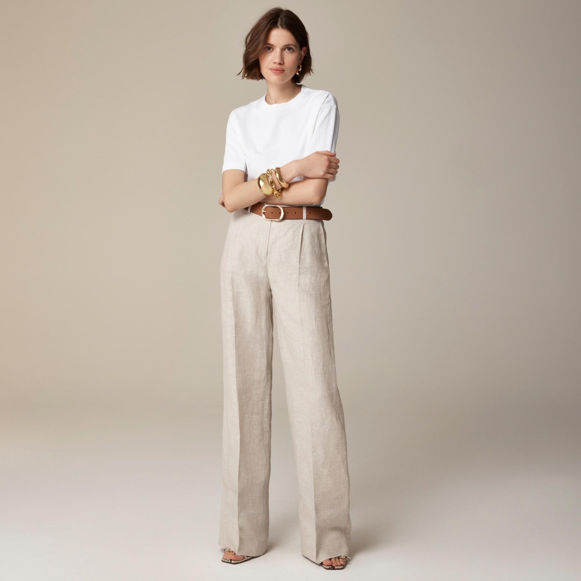 Wide-leg Essential pant in linen Product Image