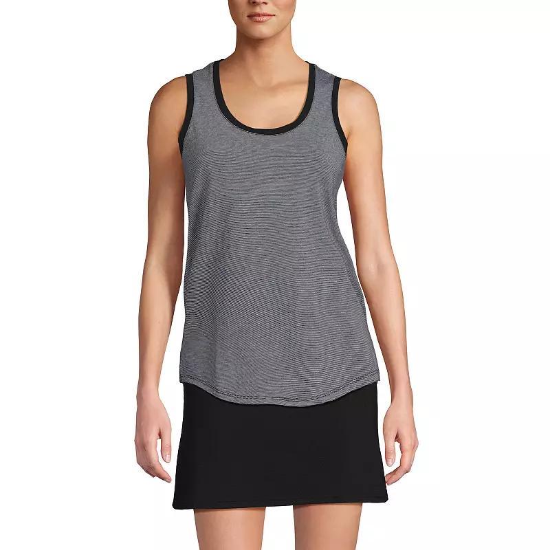 Women's Lands' End Sleeveless Tunic Curved Hem Tank Top,  Product Image