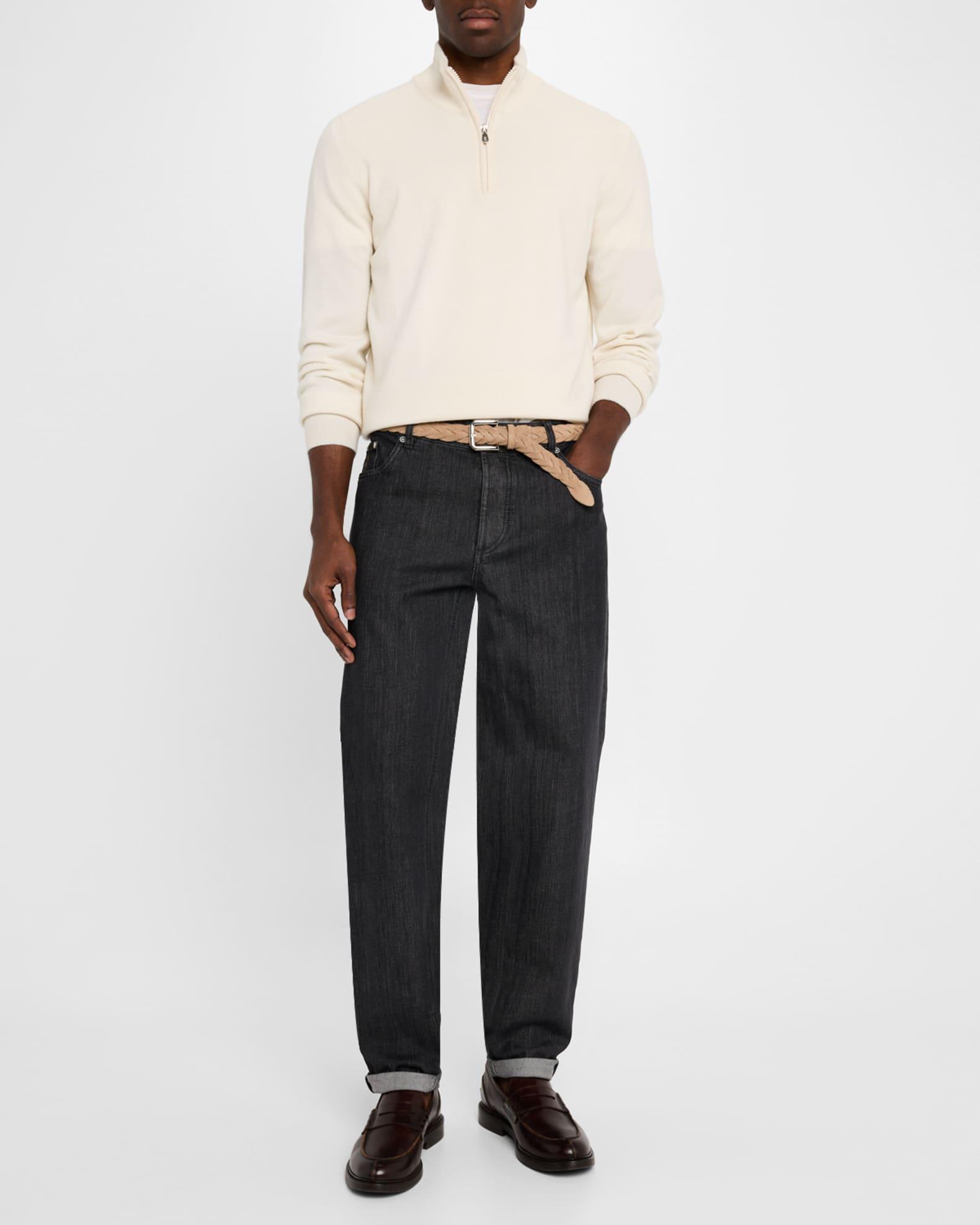 Men's Cashmere Half-Zip Sweater Product Image