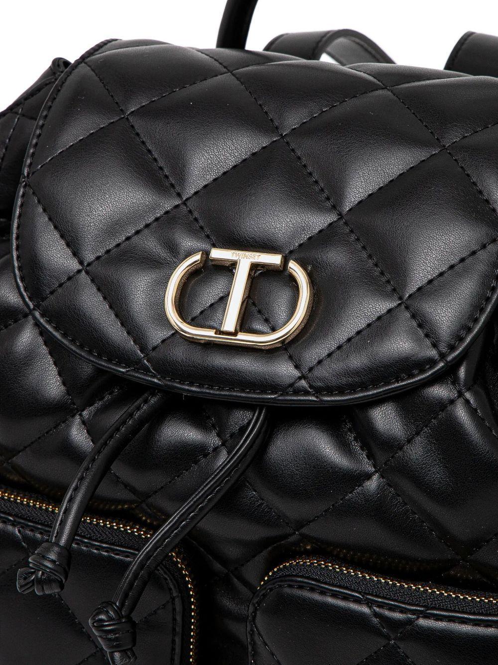 logo-plaque quilted backpack Product Image