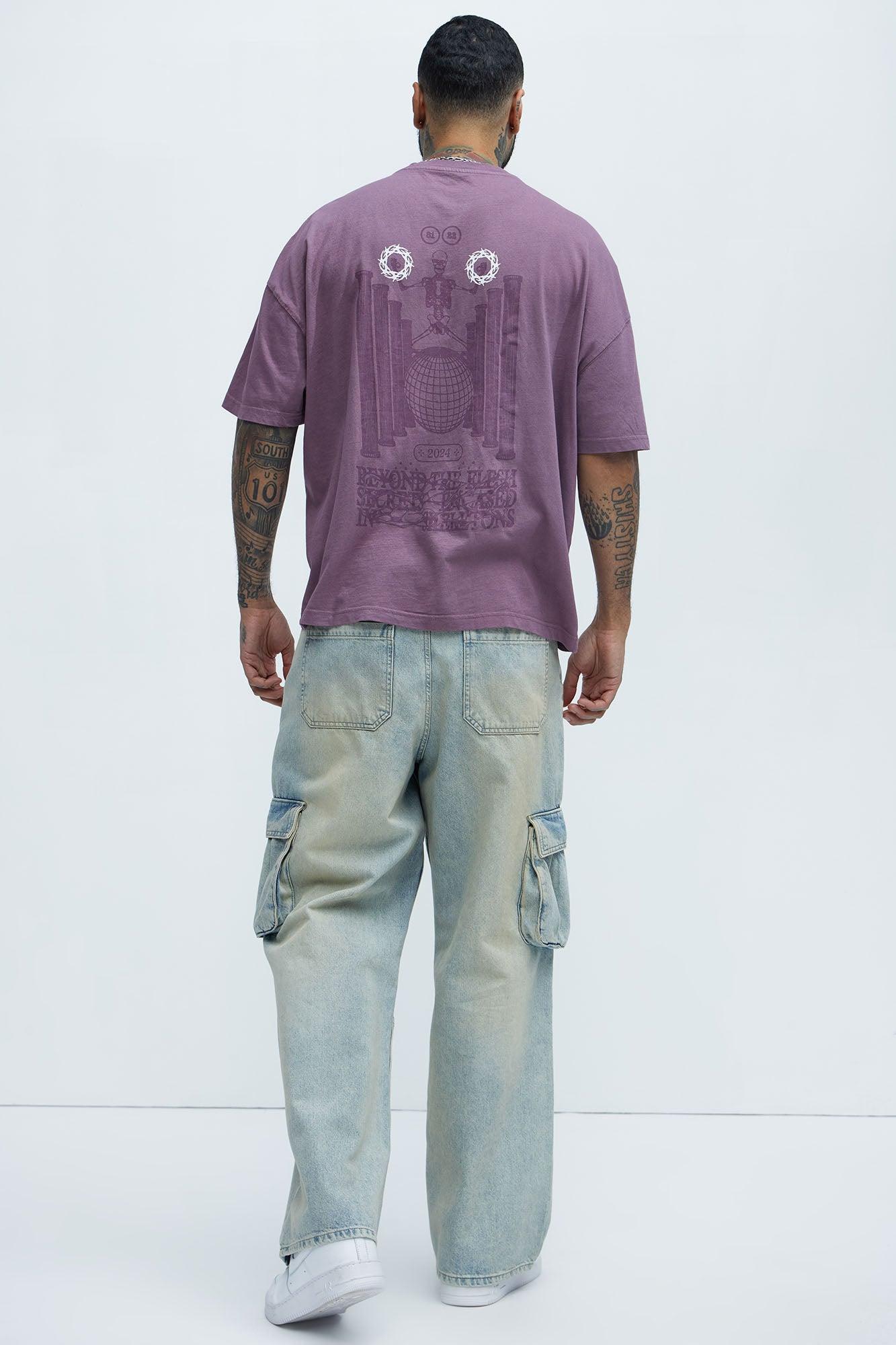 Beyond The Flesh Oversized Short Sleeve Tee - Purple Product Image