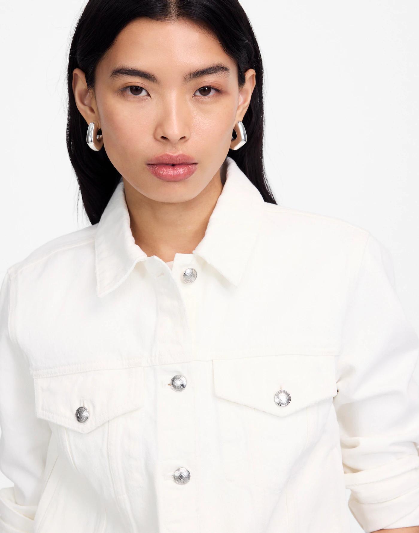 Crop Jean Trucker Jacket Product Image