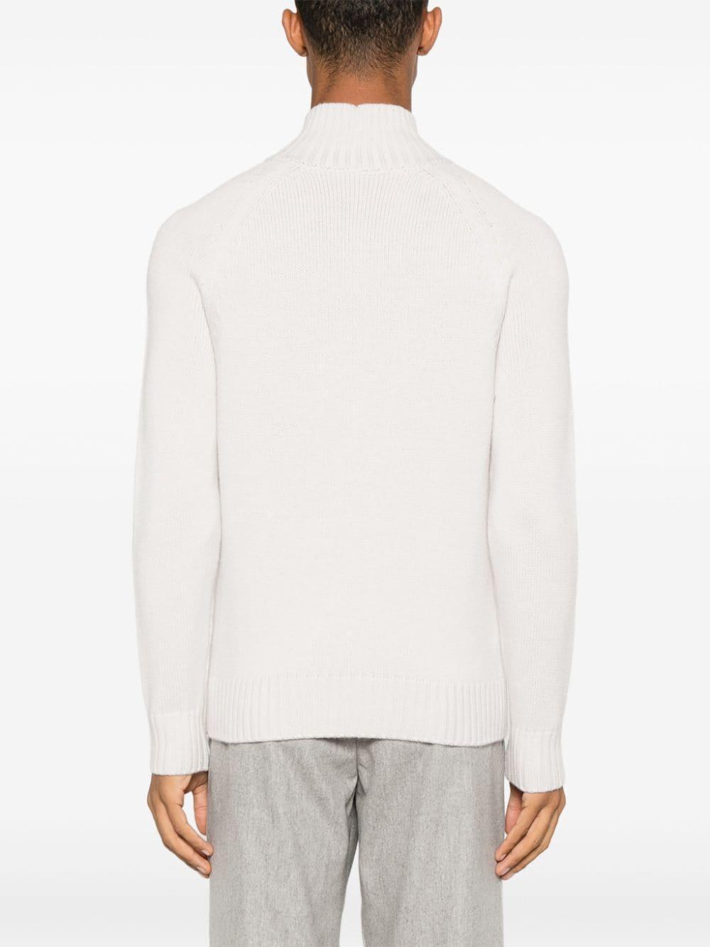 Wool Sweater In White Product Image