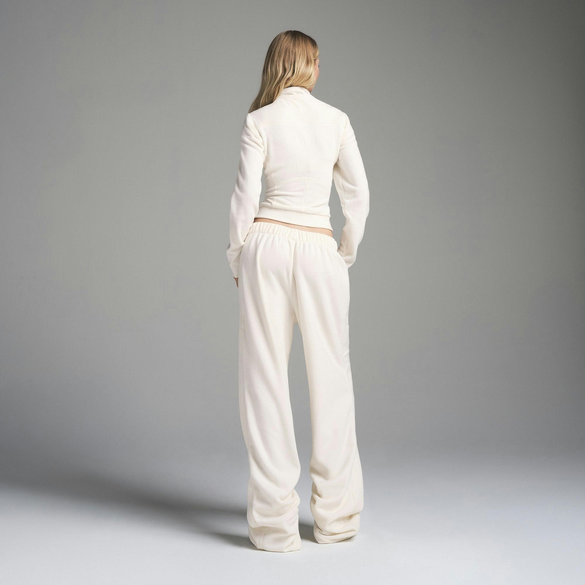 FLEECE LOUNGE OVERSIZED PANT | ECRU Product Image