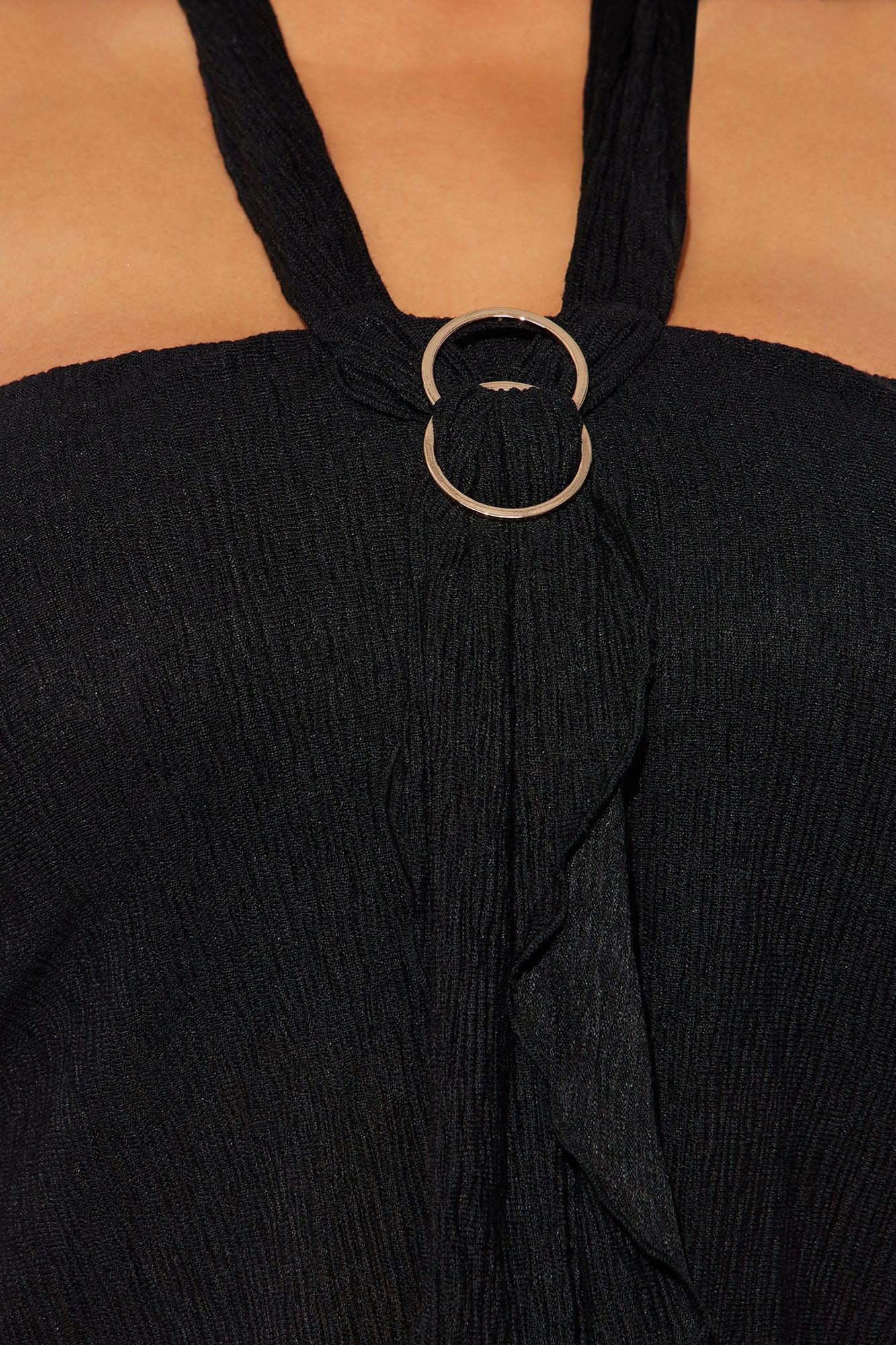 Zelda Halter Top - Black Product Image