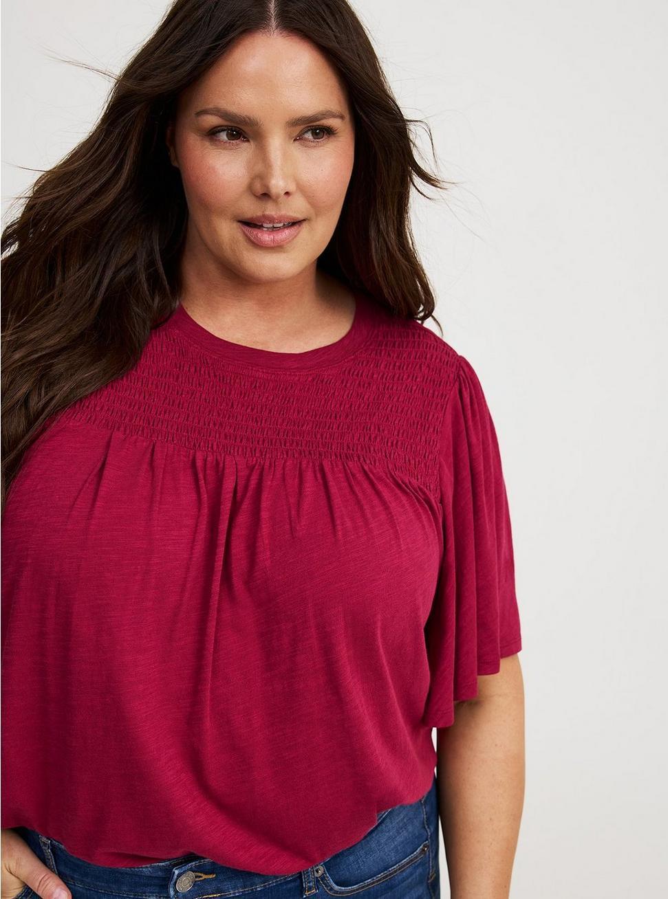 Flutter Sleeve Smocked Top Product Image