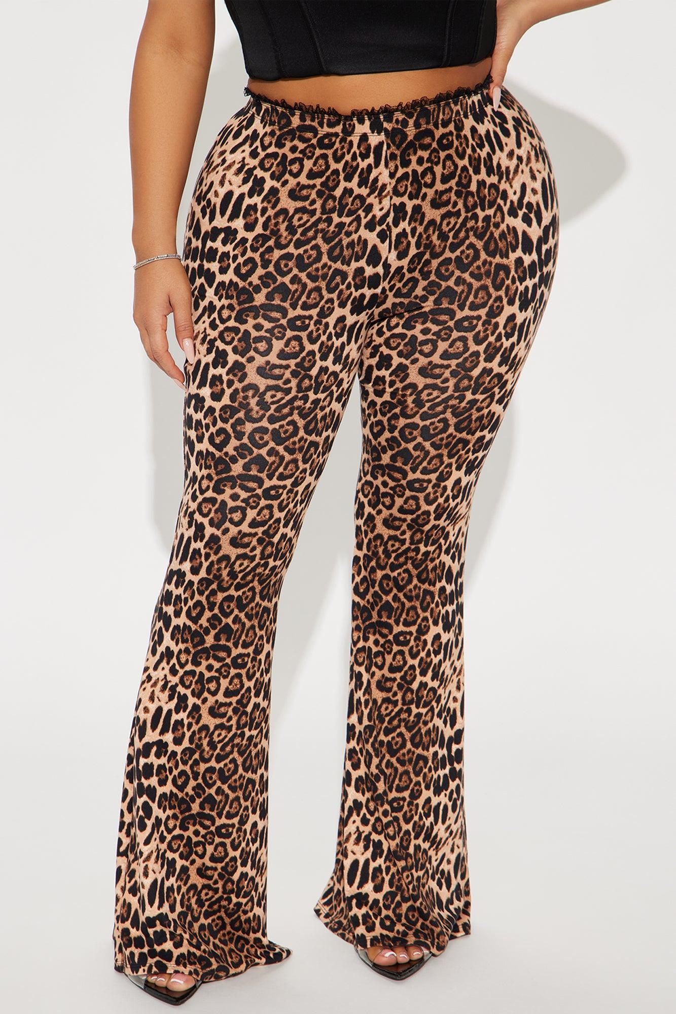 Feline Behavior Leopard Flare Pant - Brown/combo Product Image
