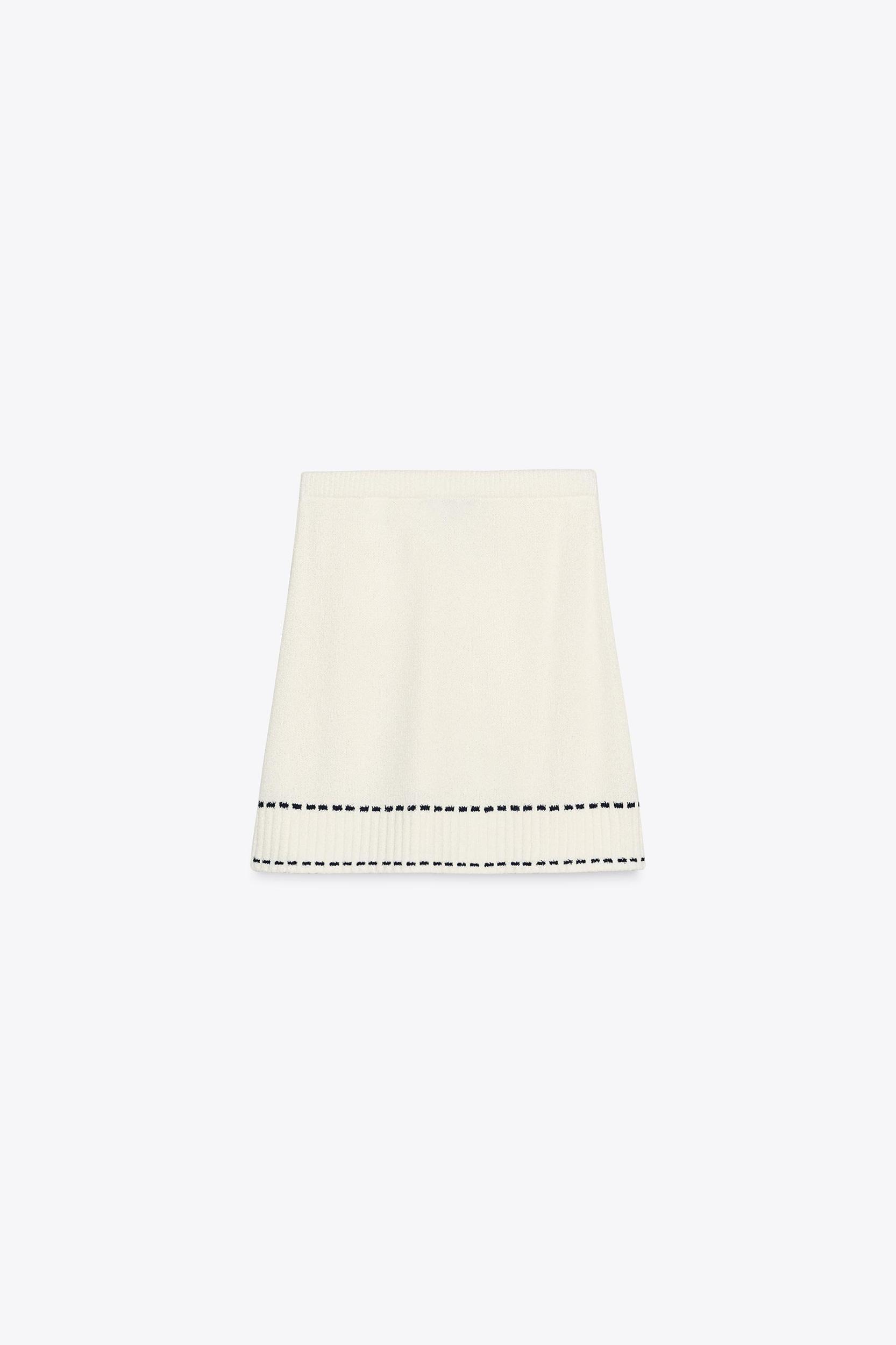 MINI TOPSTITCHED SKIRT Product Image