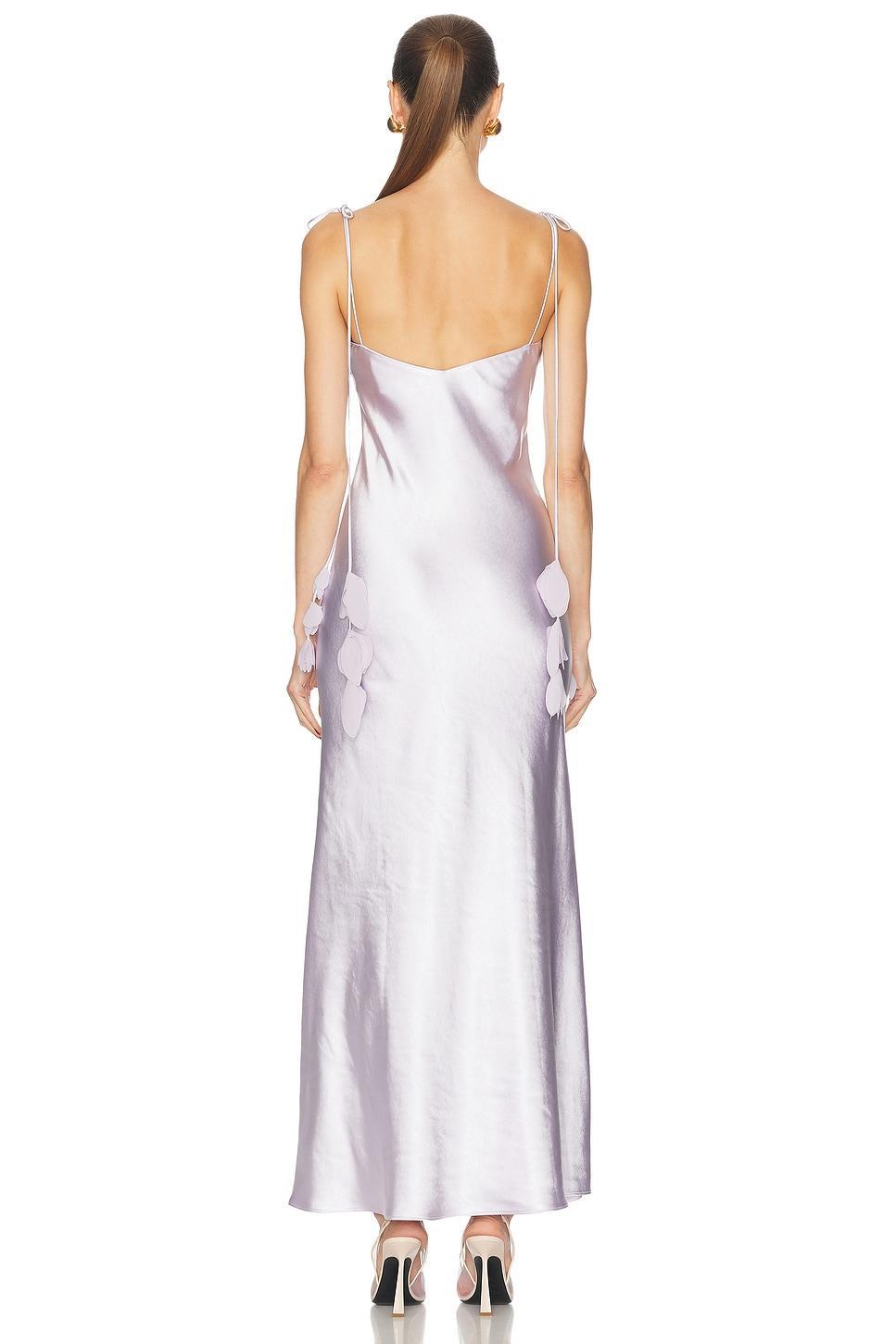 Satin Flower Maxi Dress Product Image