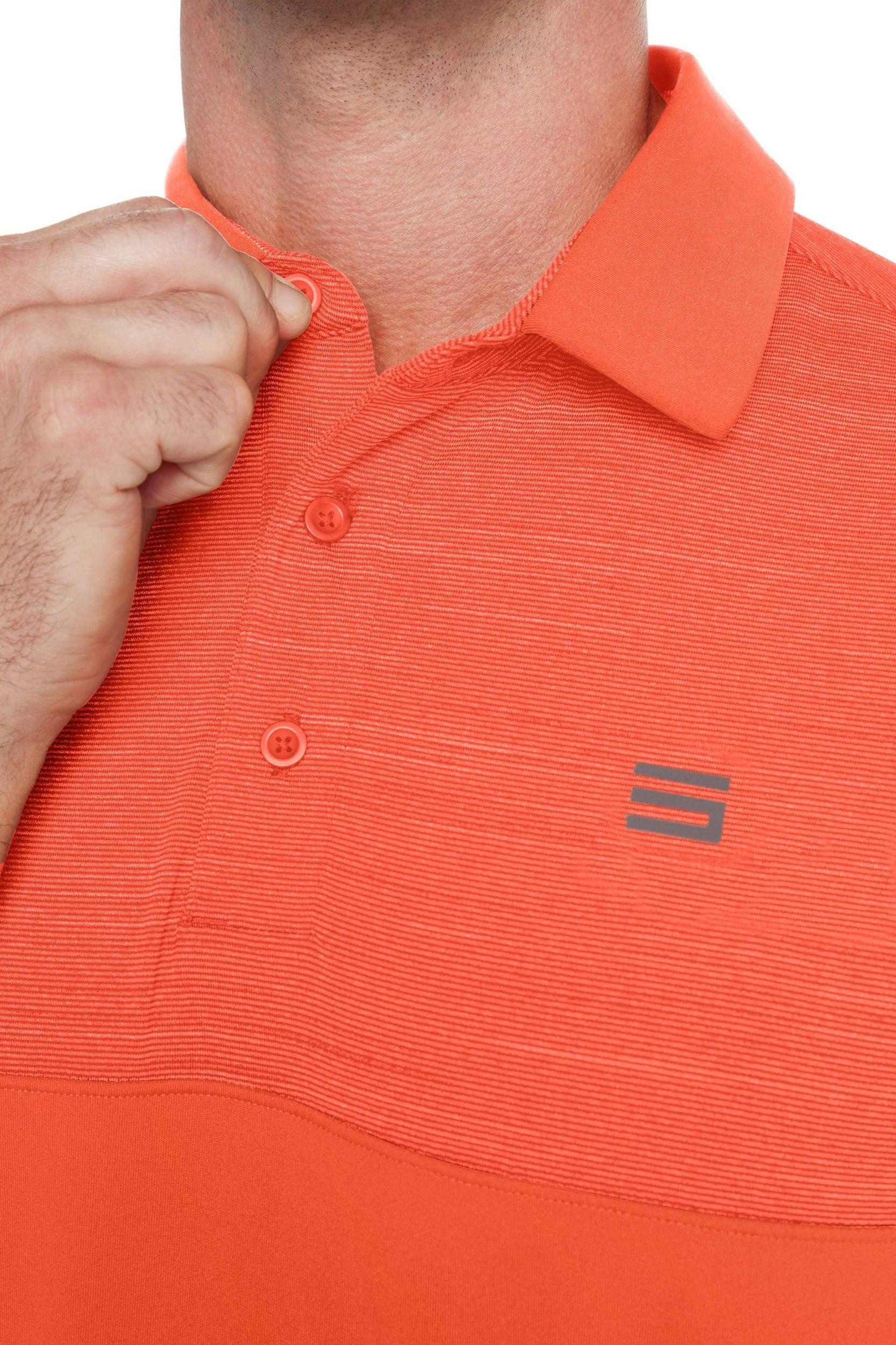 Three Sixty Six Men's Heathered Two-Tone Golf Polo Male Product Image