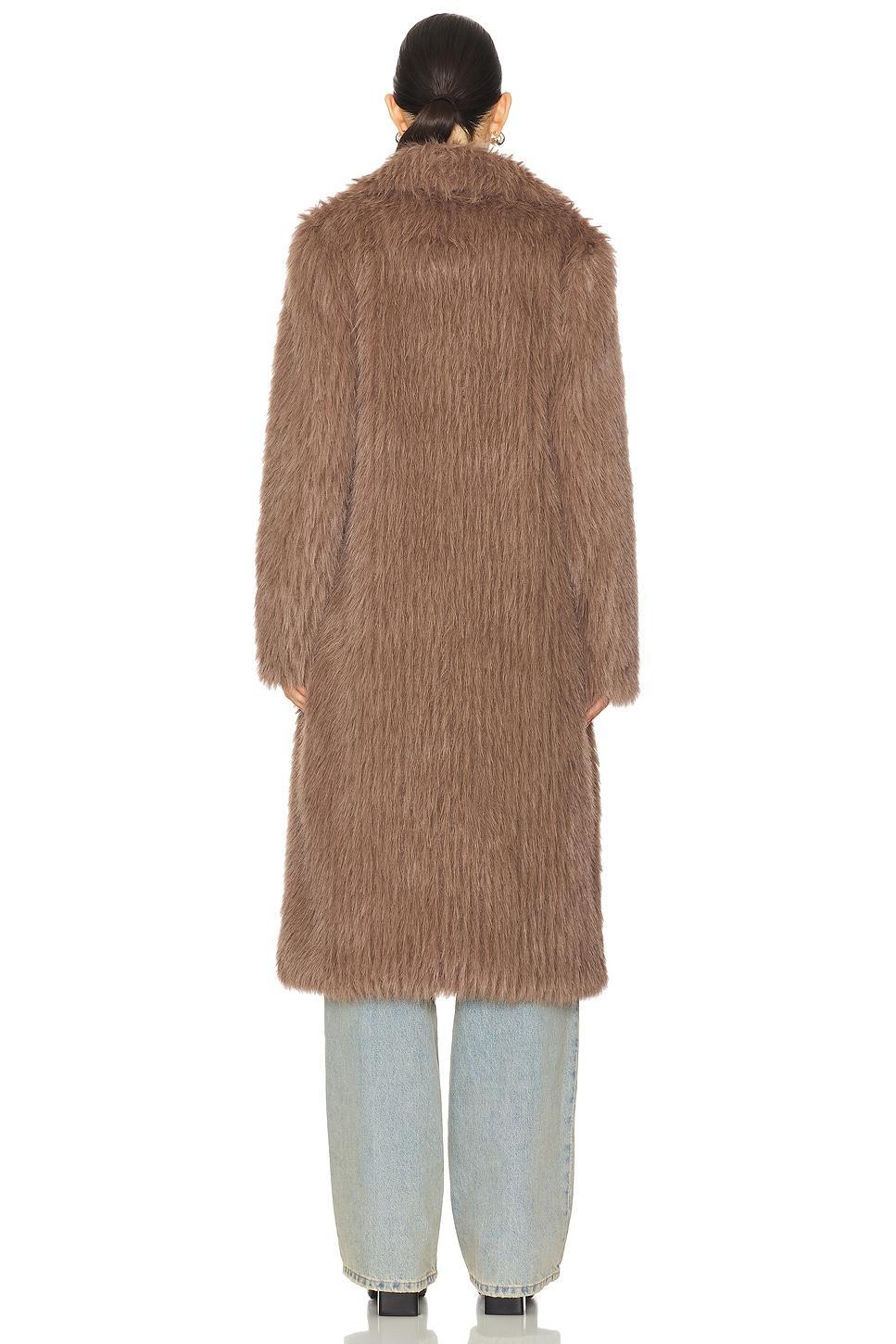 Retro Faux Fur Coat Unreal Fur Product Image