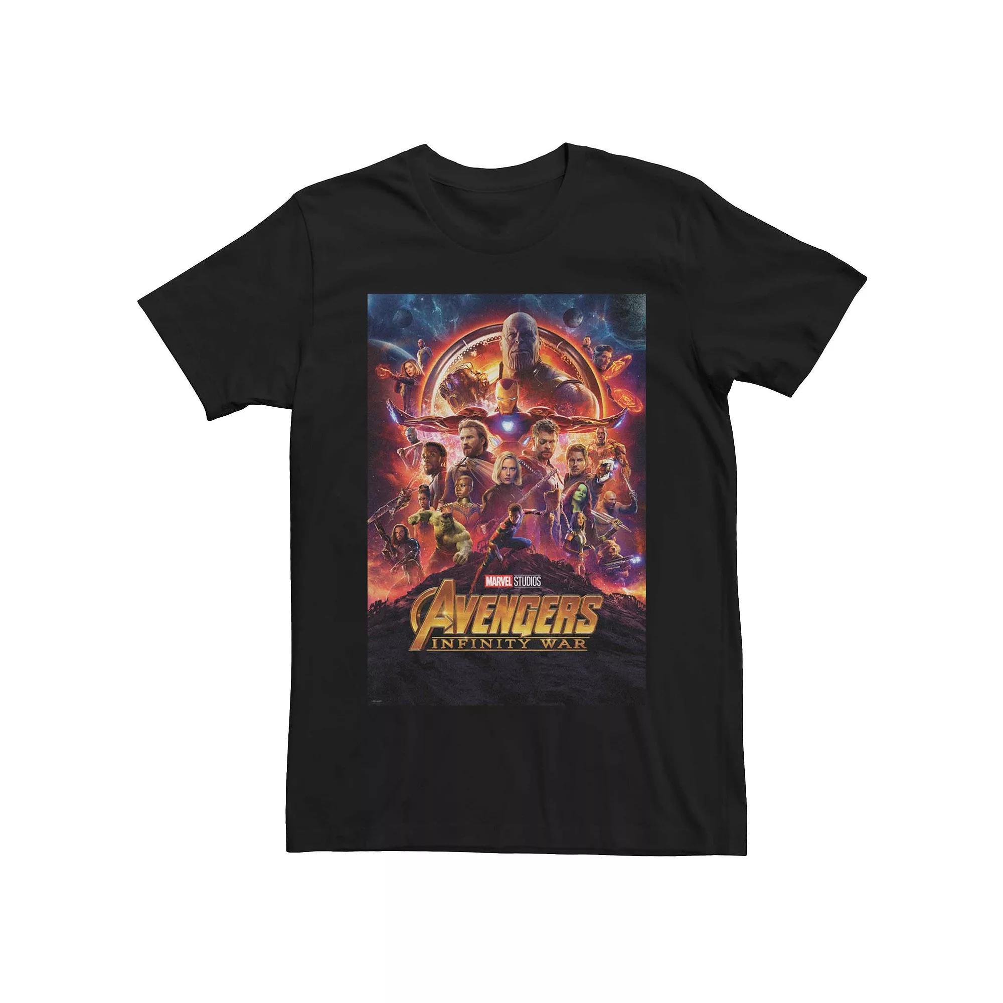 Men's Marvel "Avengers: Infinity War" Movie Poster Tee, Size: Medium, Black Product Image