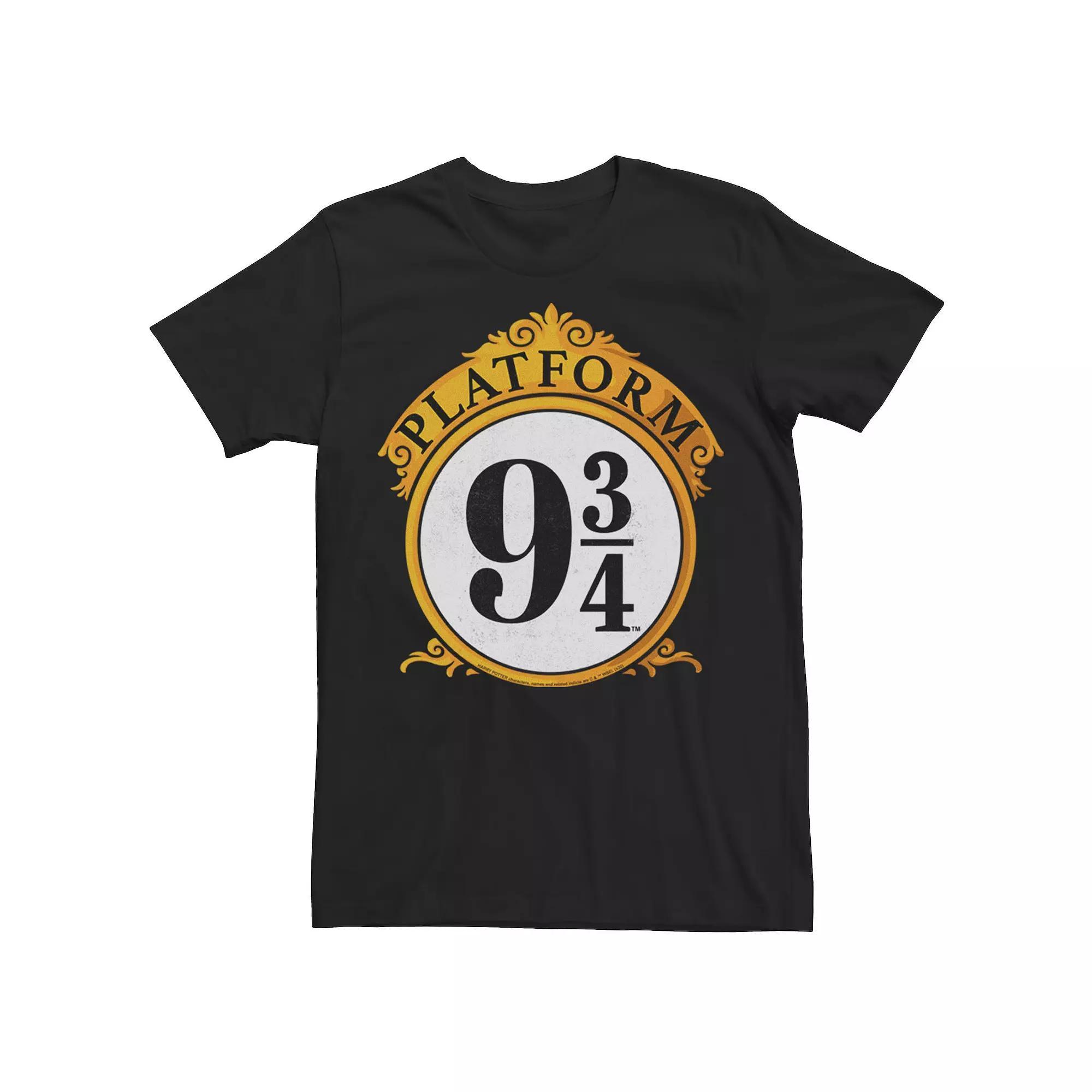 Men's Harry Potter Platform 9 &3/4 Sign Tee, Size: XXL, Black Product Image