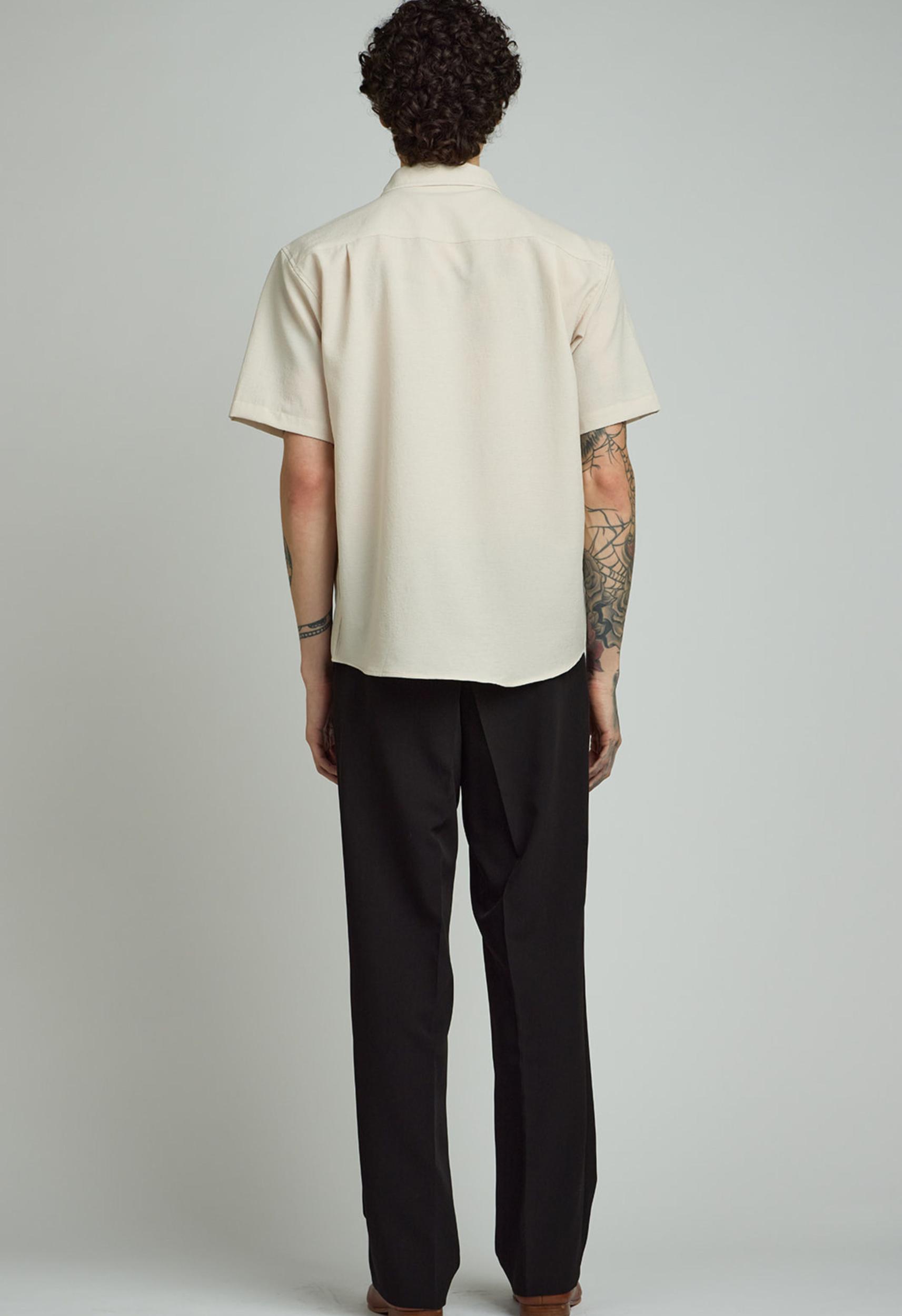 Performance Wrinkle Free Short Sleeve in Cream Product Image