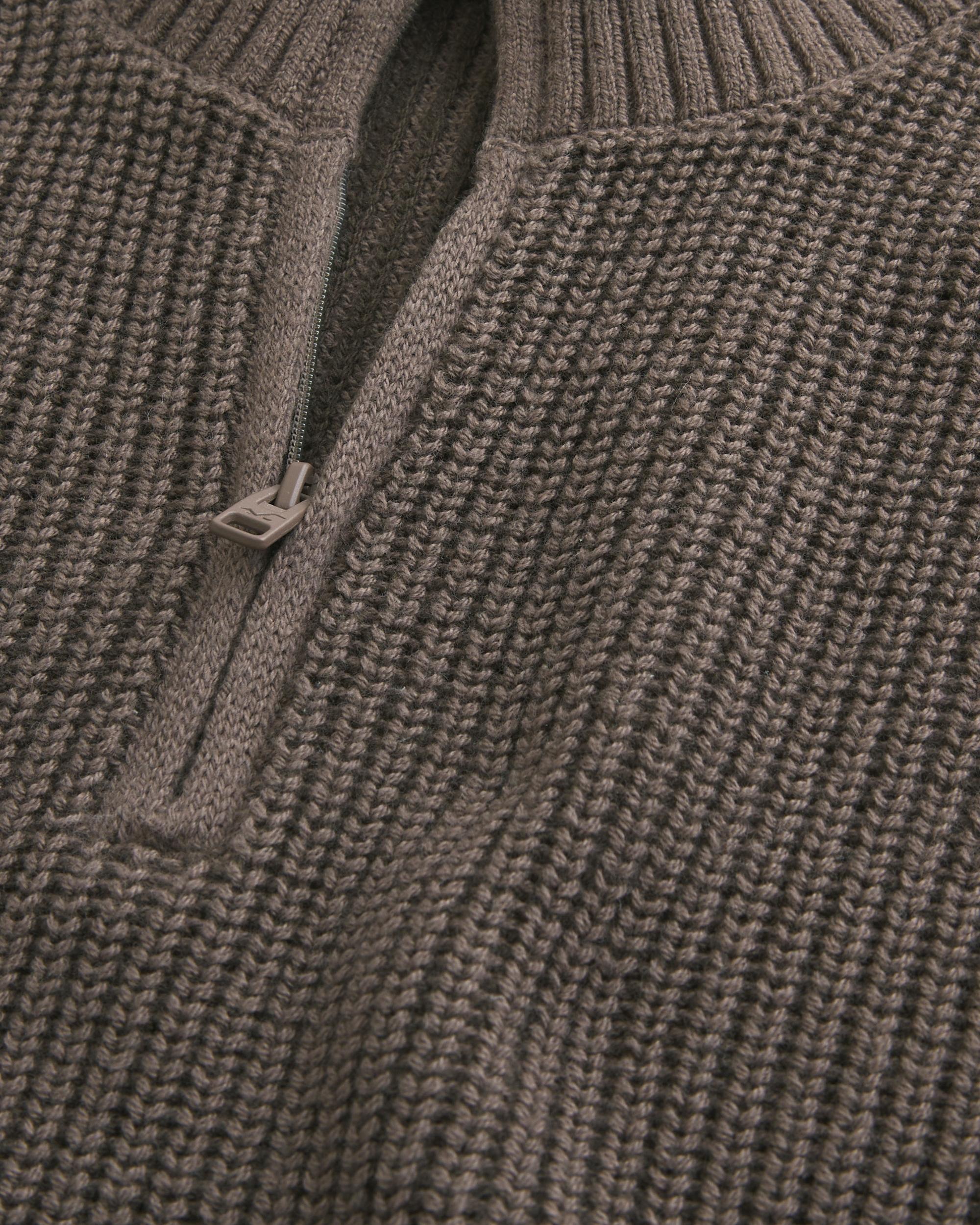 Baggy Cinch Quarter-Zip Sweater Product Image