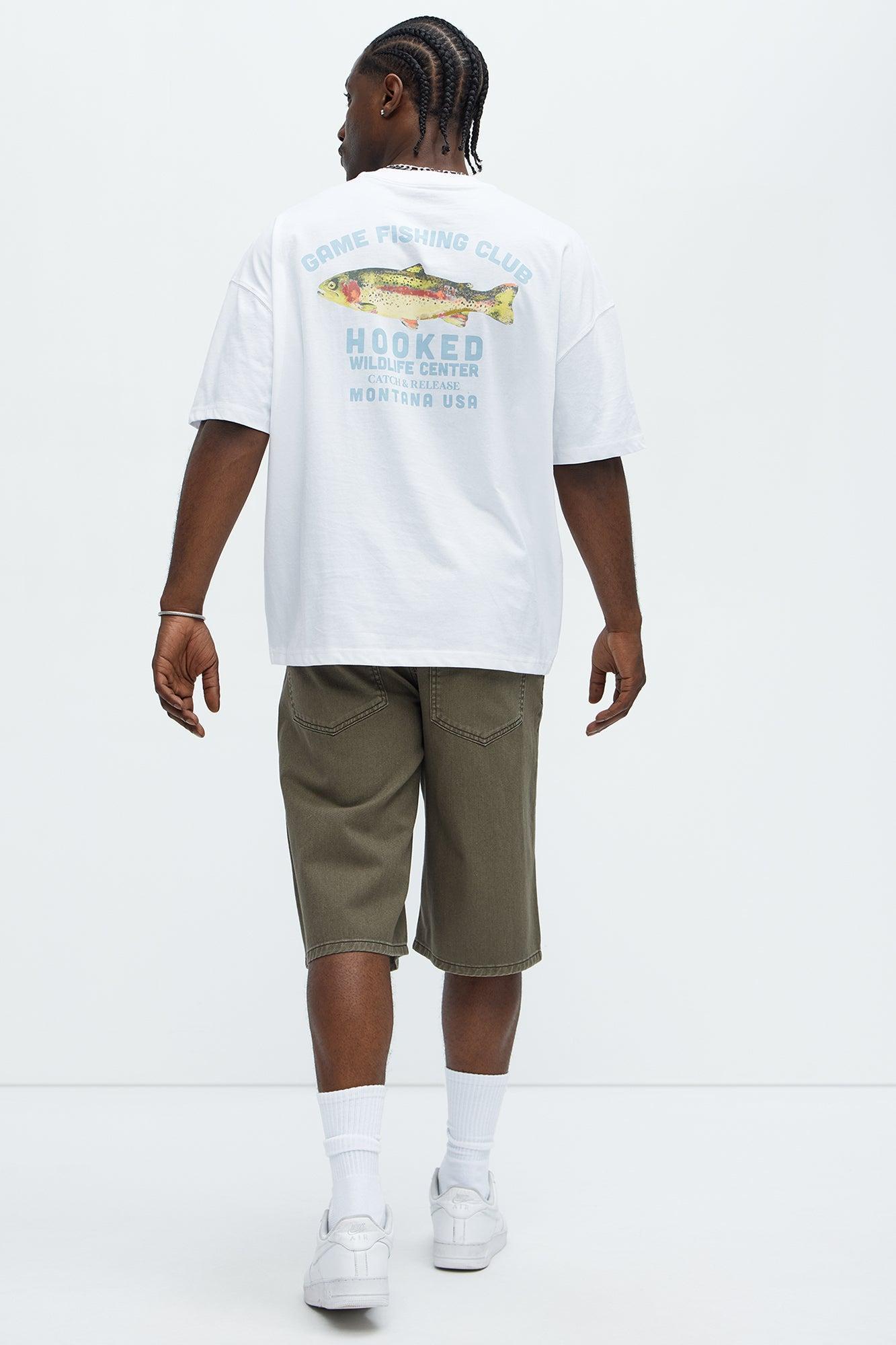 Game Fishing Club Oversized Short Sleeve Tee - White Product Image