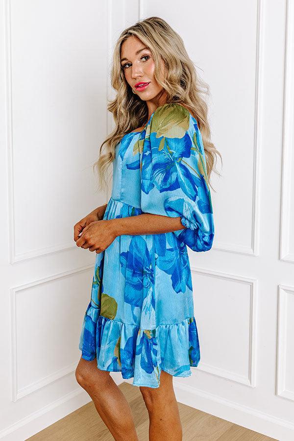 Sweethearts Floral Mini Dress in Blue Product Image