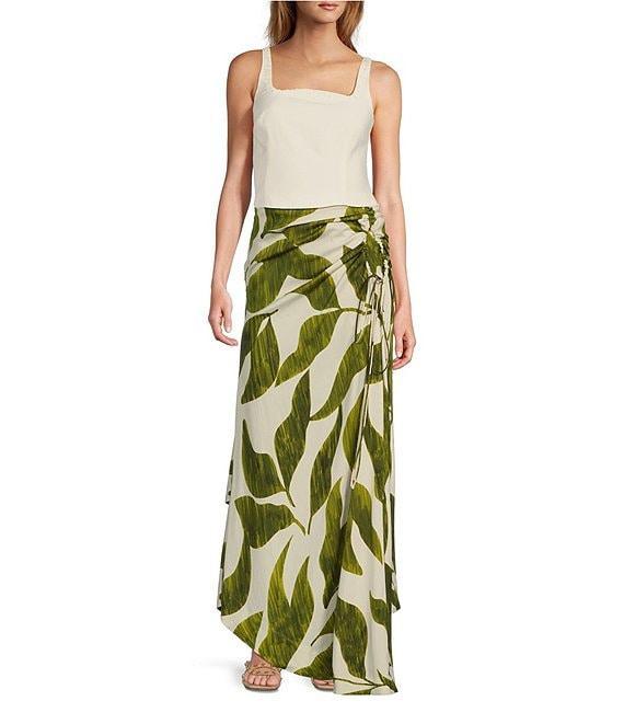 Antonio Melani x M.G. Style Lyons Printed Faux Wrap Asymmetric Skirt Product Image