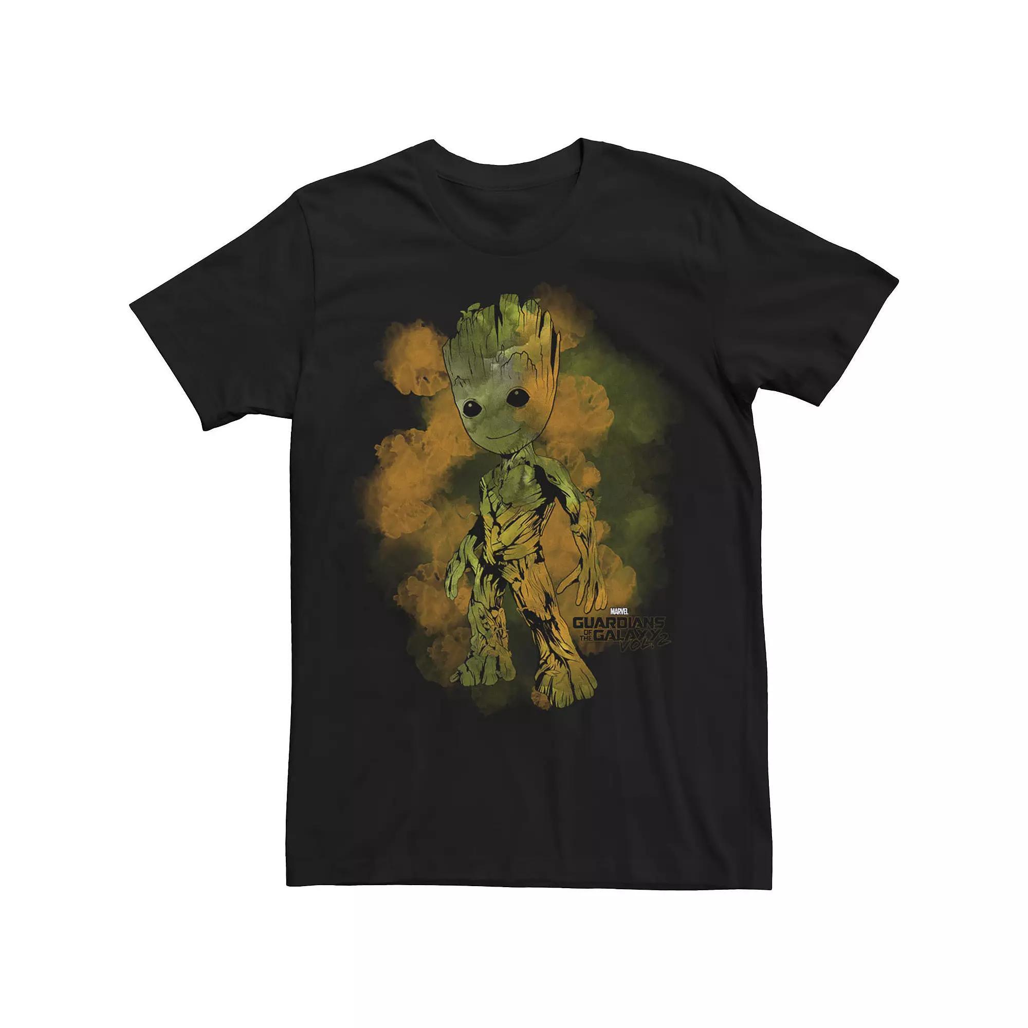 Big & Tall Marvel Groot Guardians of Galaxy 2 Smudge Tee, Men's, Size: XL Tall, Black Product Image